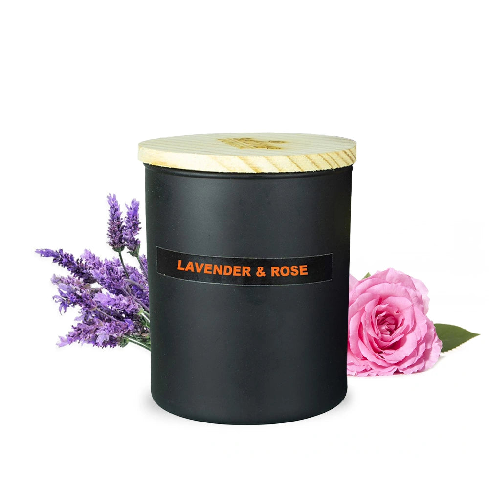 Soy Wax Candle with Lavender & Indian Rose