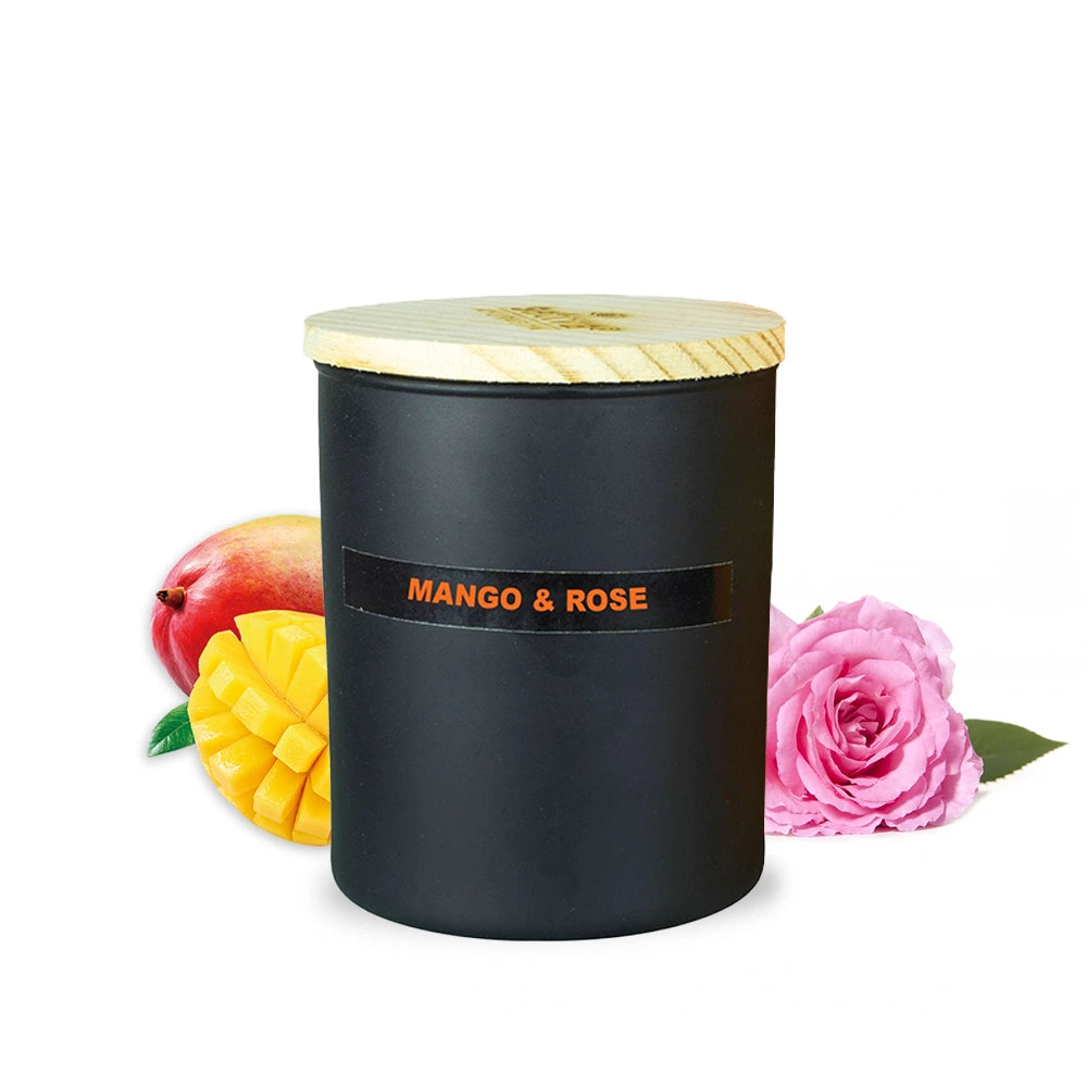 Vela de Cera de Soja con Rosa India y Mango