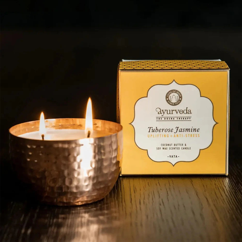 Vela decorativa e aromática que promove equilíbrio, tranquilidade e autocuidado