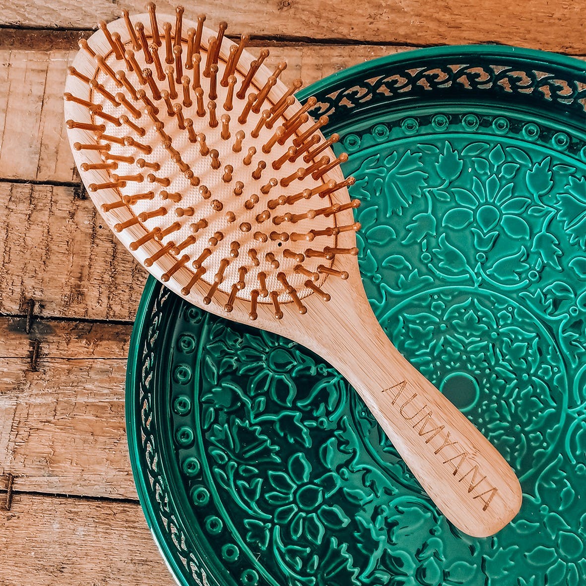 Escova para o Cabelo em Bambu Natural | Arogya Shop
