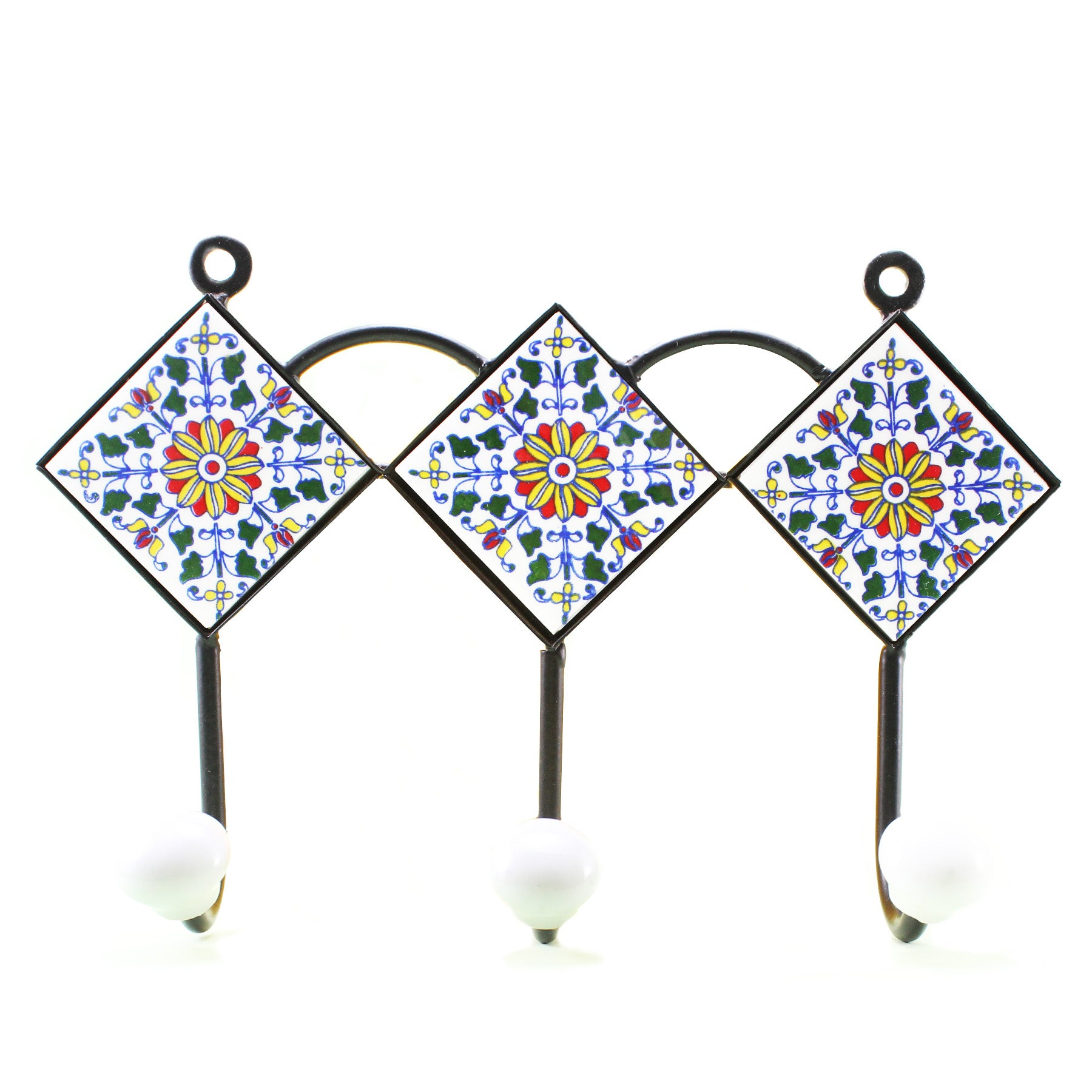 Handmade Wall Hanger With 3 Hooks II