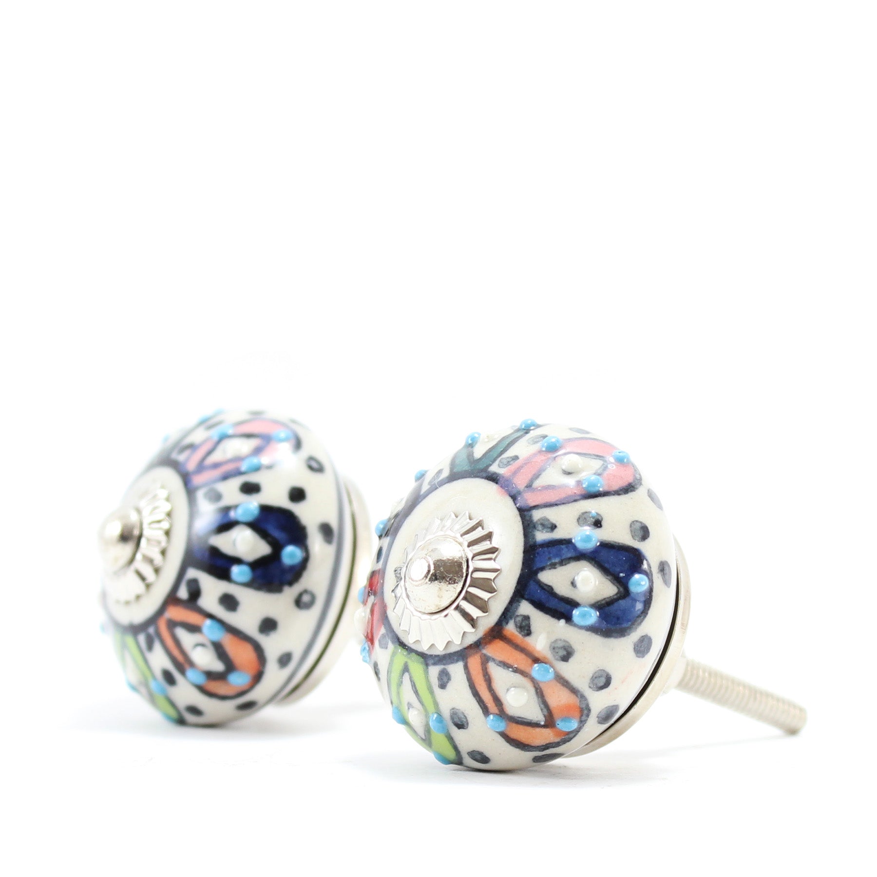 Hand Painted Ceramic Knobs XVI