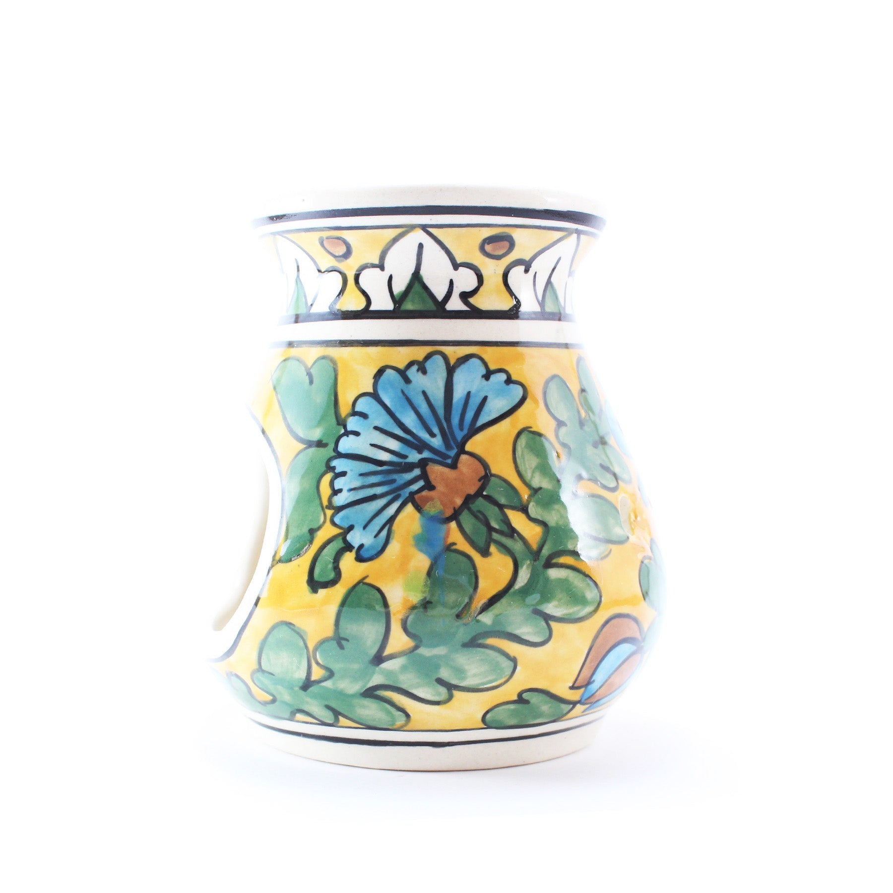 Quemador Artesanal de Aceites Esenciales en Cerámica Amarillo