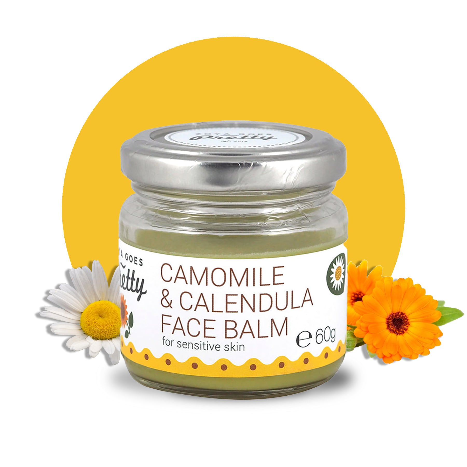 Bálsamo Facial Orgânico com Camomila e Calêndula
