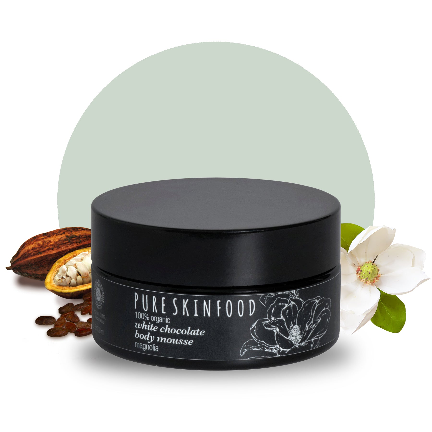 Mousse Corporal Orgânica com Chocolate Branco e Magnólia | Arogya Shop