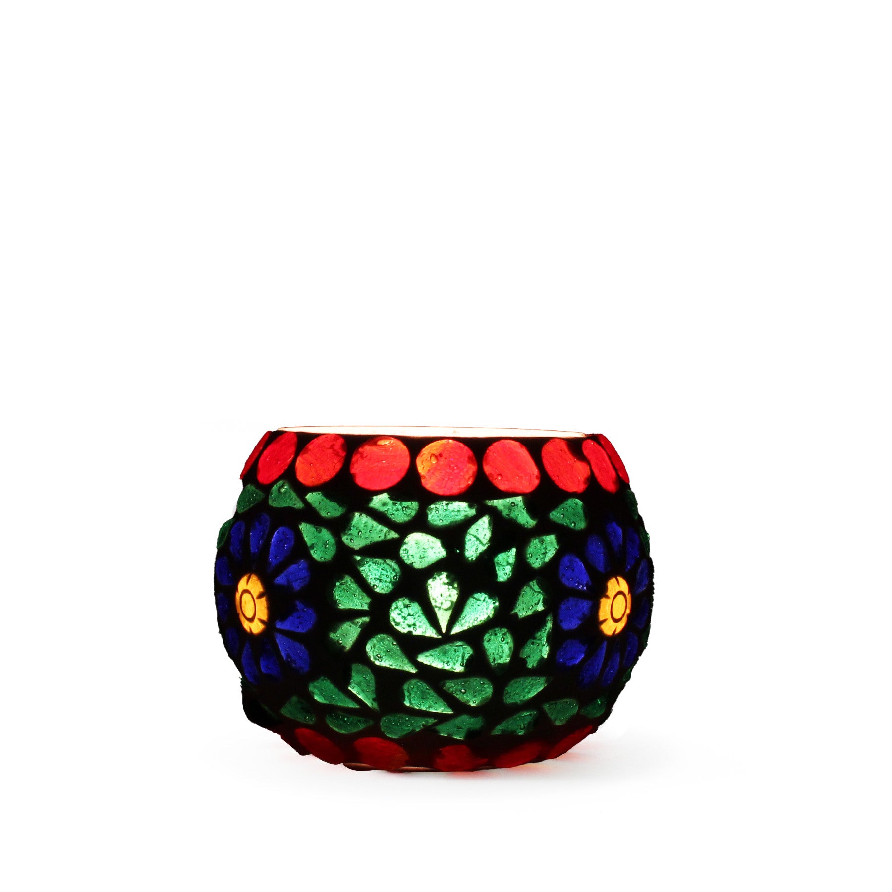 Handmade Mosaic Candle Holder IV