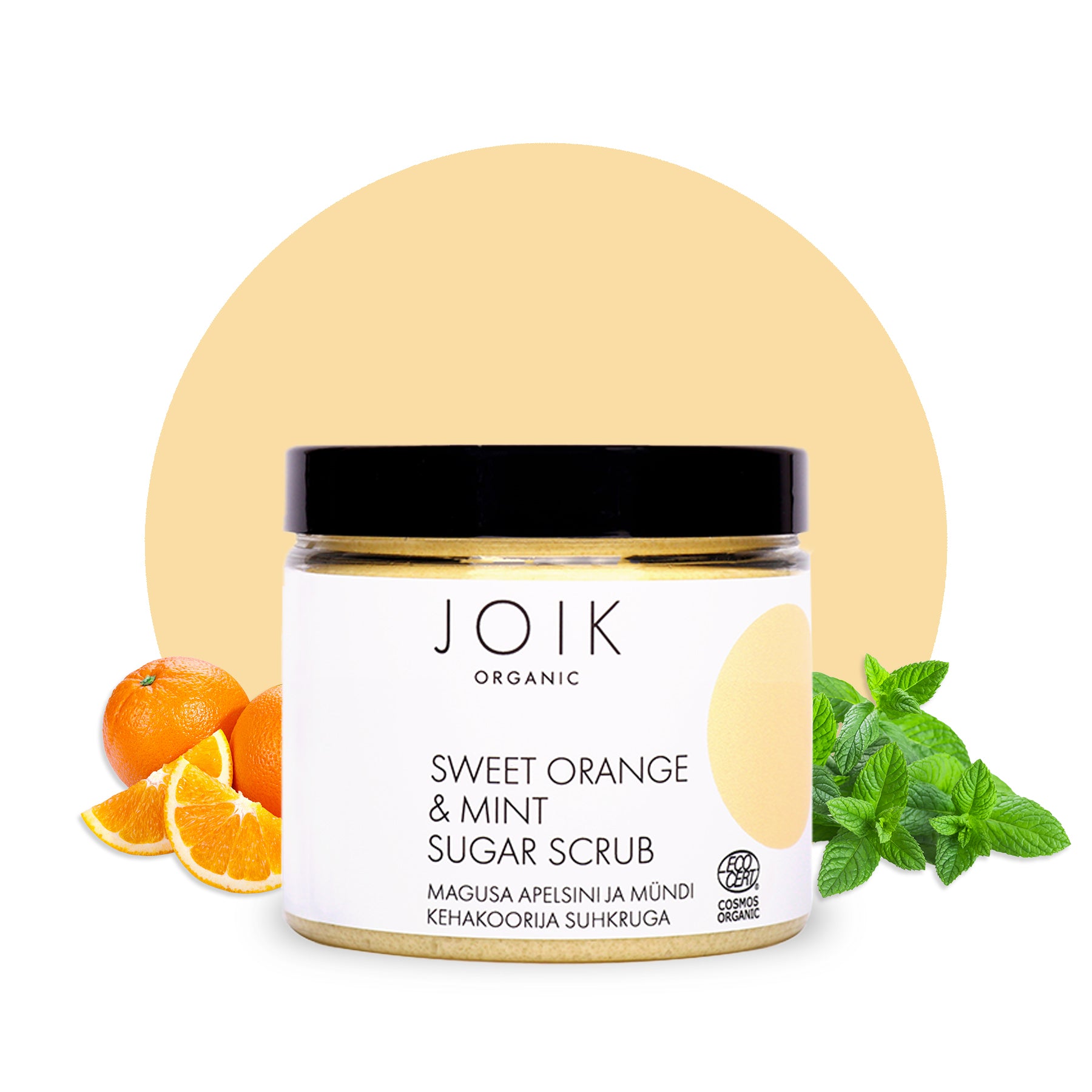 Esfoliante Corporal Orgânico de Açúcar com Laranja Doce e Menta | Arogya Shop