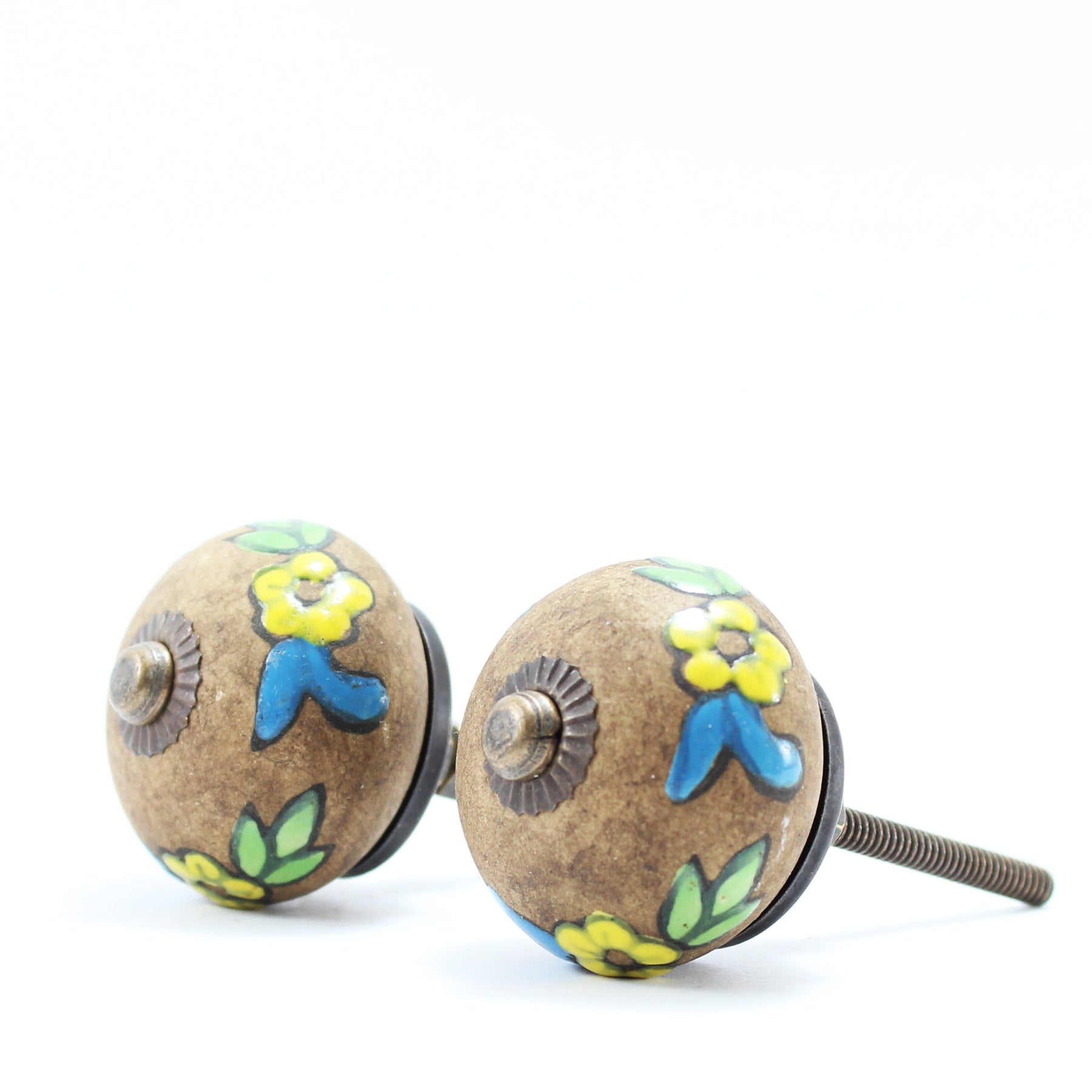 Hand Painted Ceramic Knobs XI