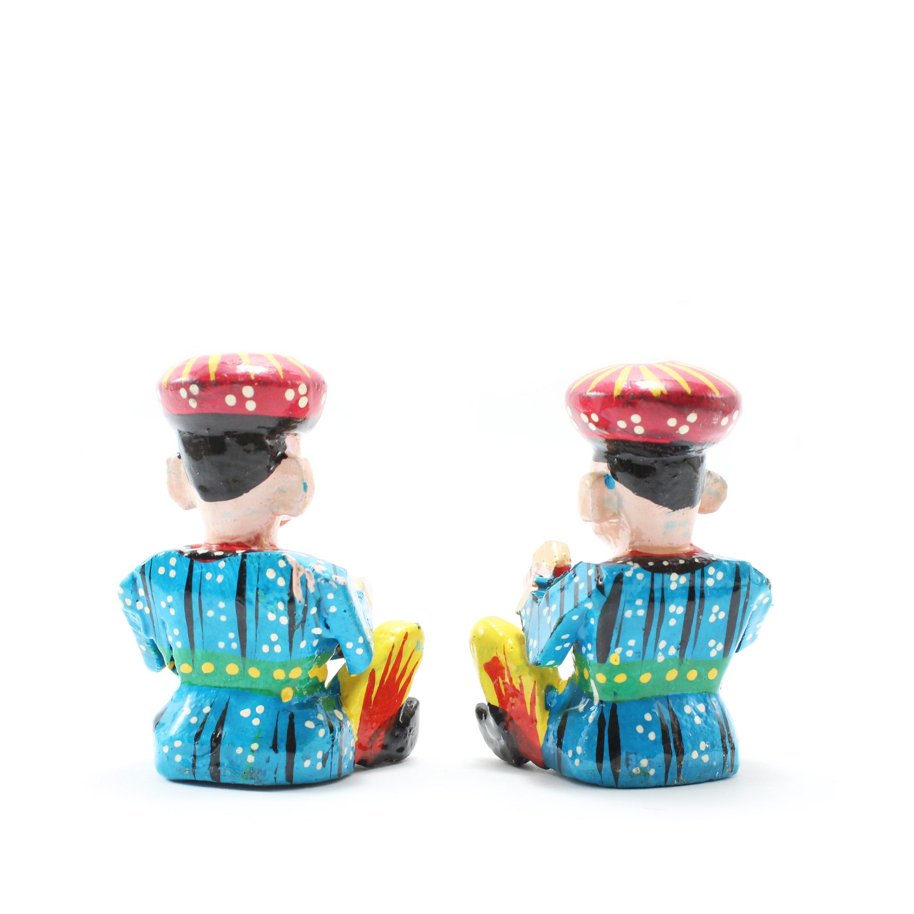 Rajasthani Bawla Pair of Wooden Musicians II