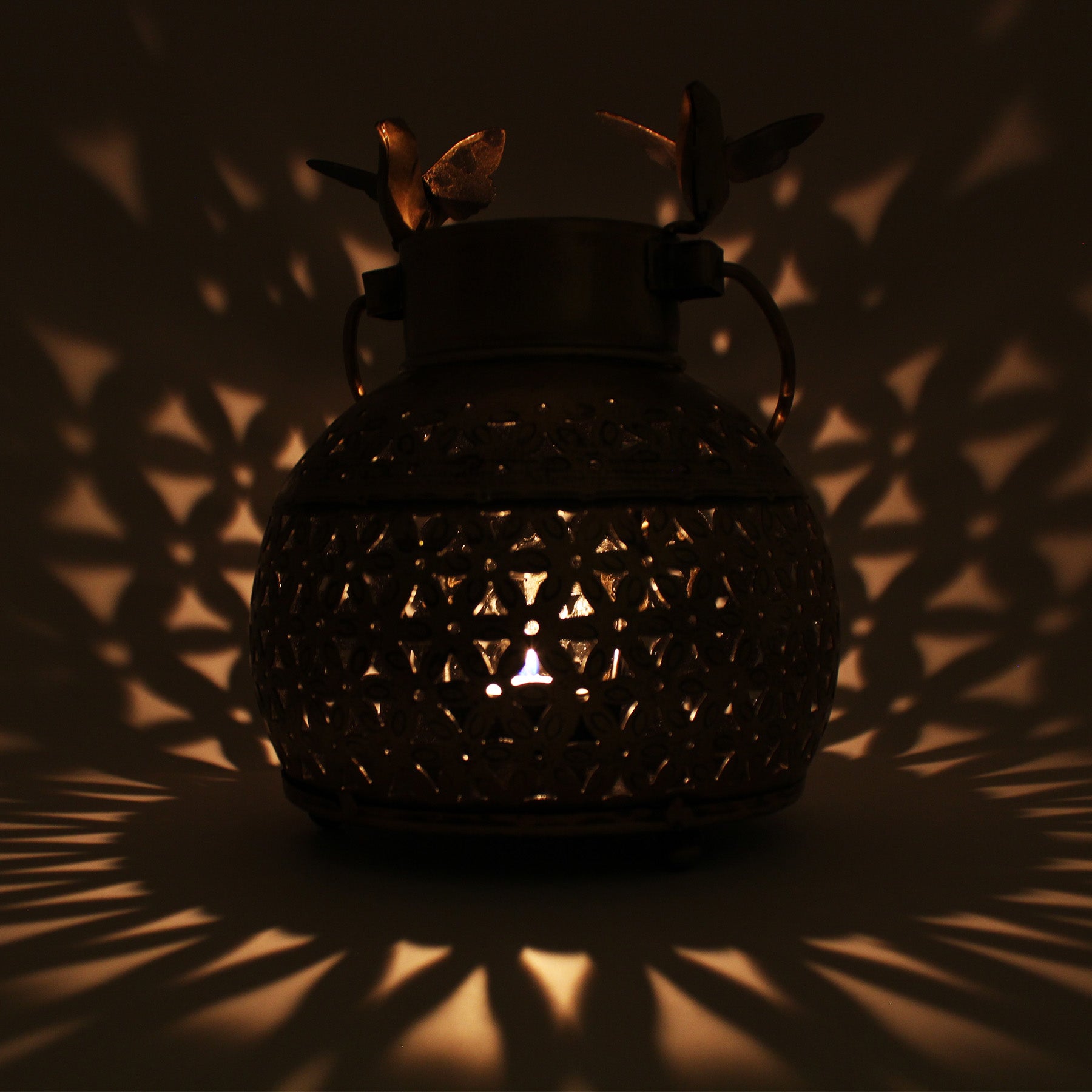 Bougeoir Oiseaux en Fer Forgé à la main