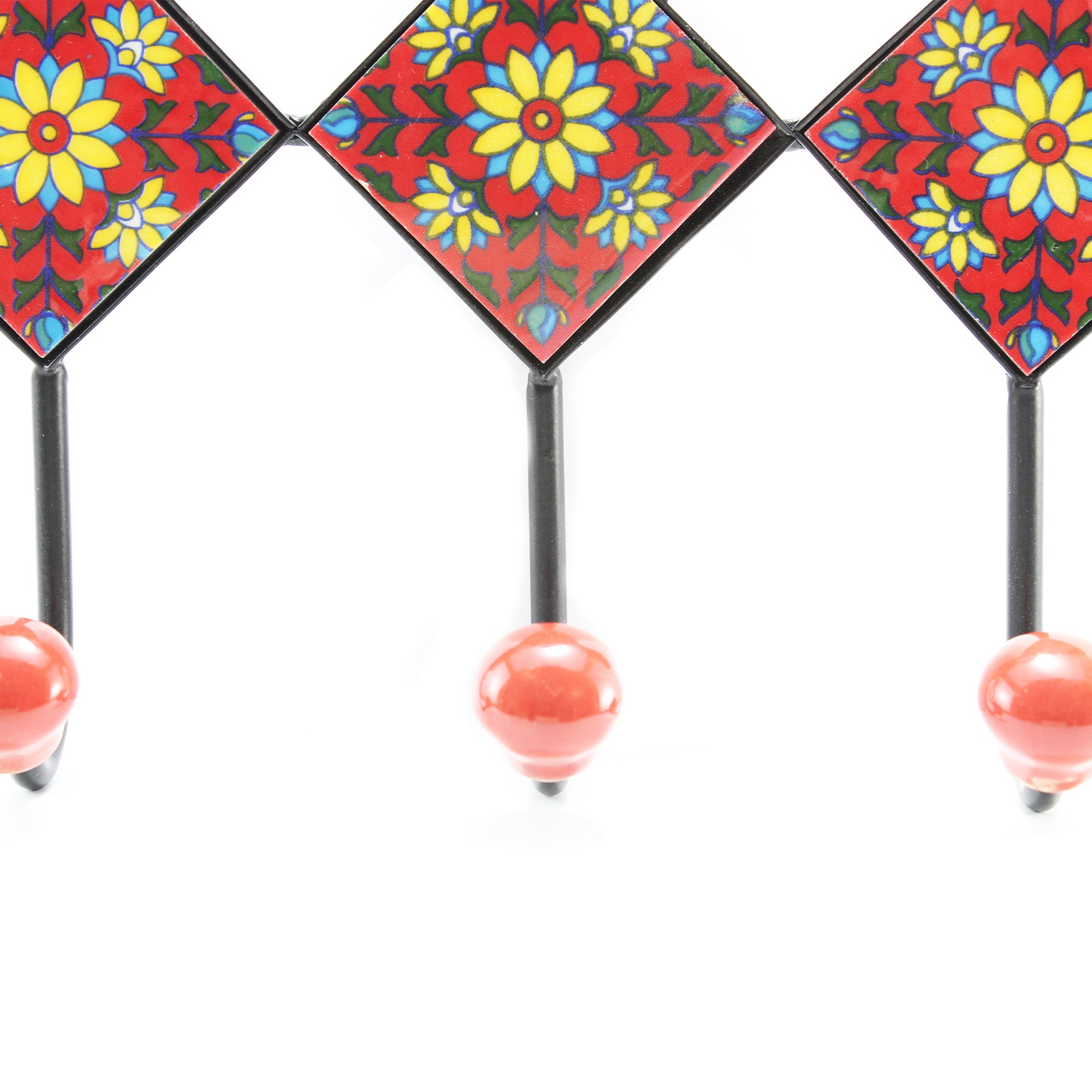 Appendiabiti da Parete Fatto a mano con 3 Ganci IV