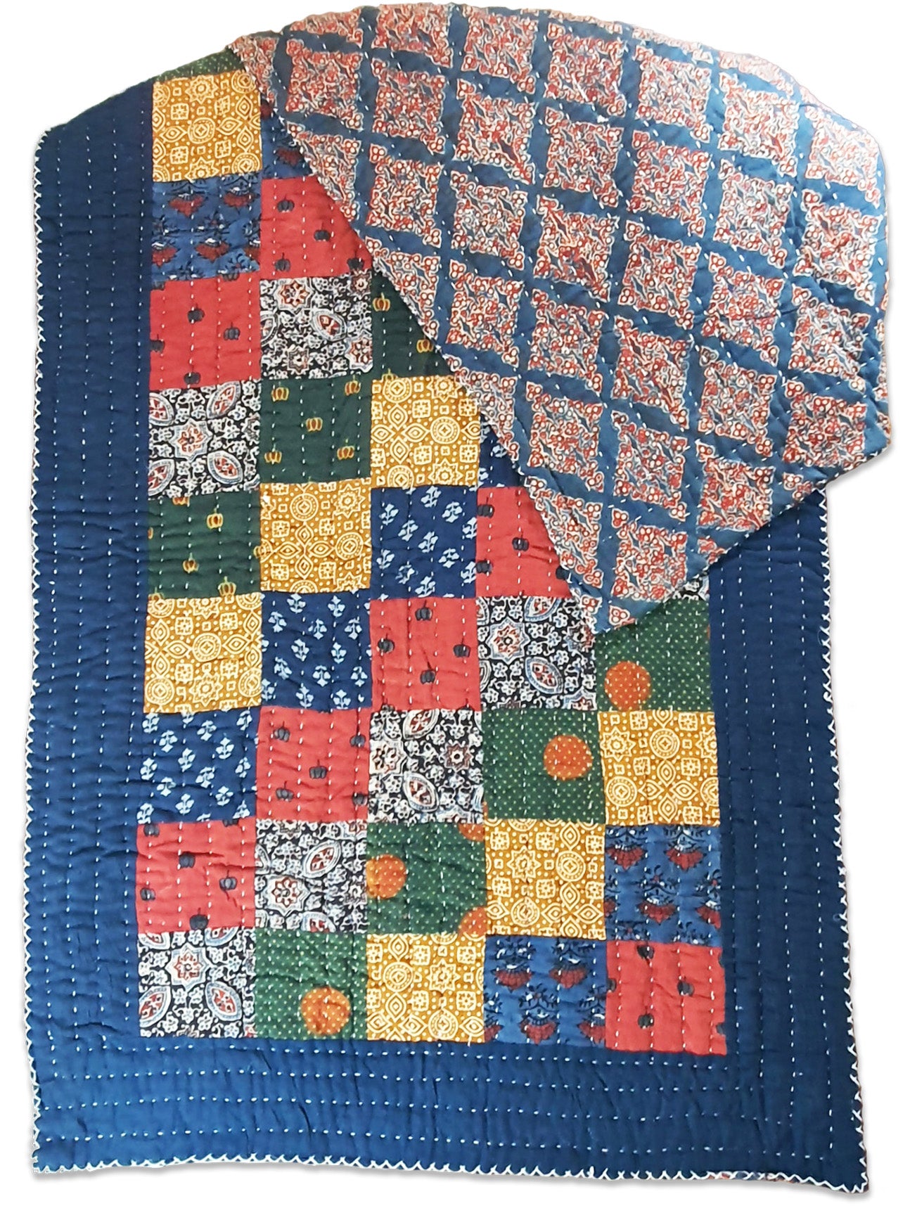 Natural Handmade Yoga Mat Blue II