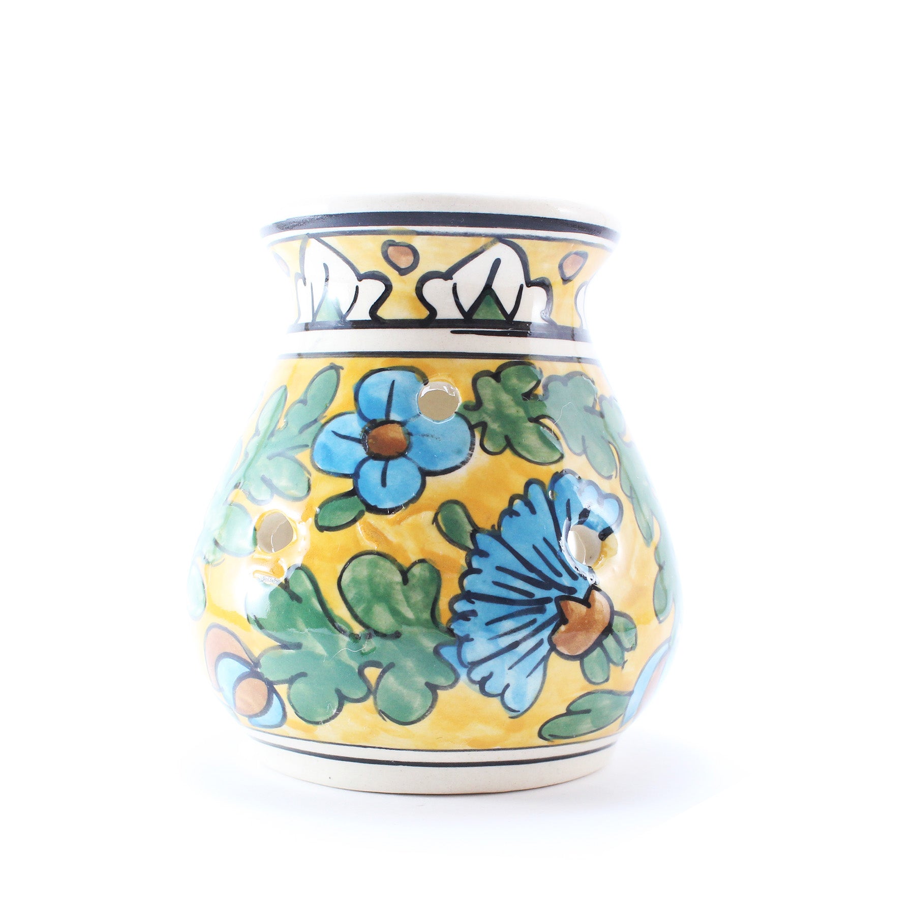 Brûleur d'Huiles Essentielles en Céramique Jaune