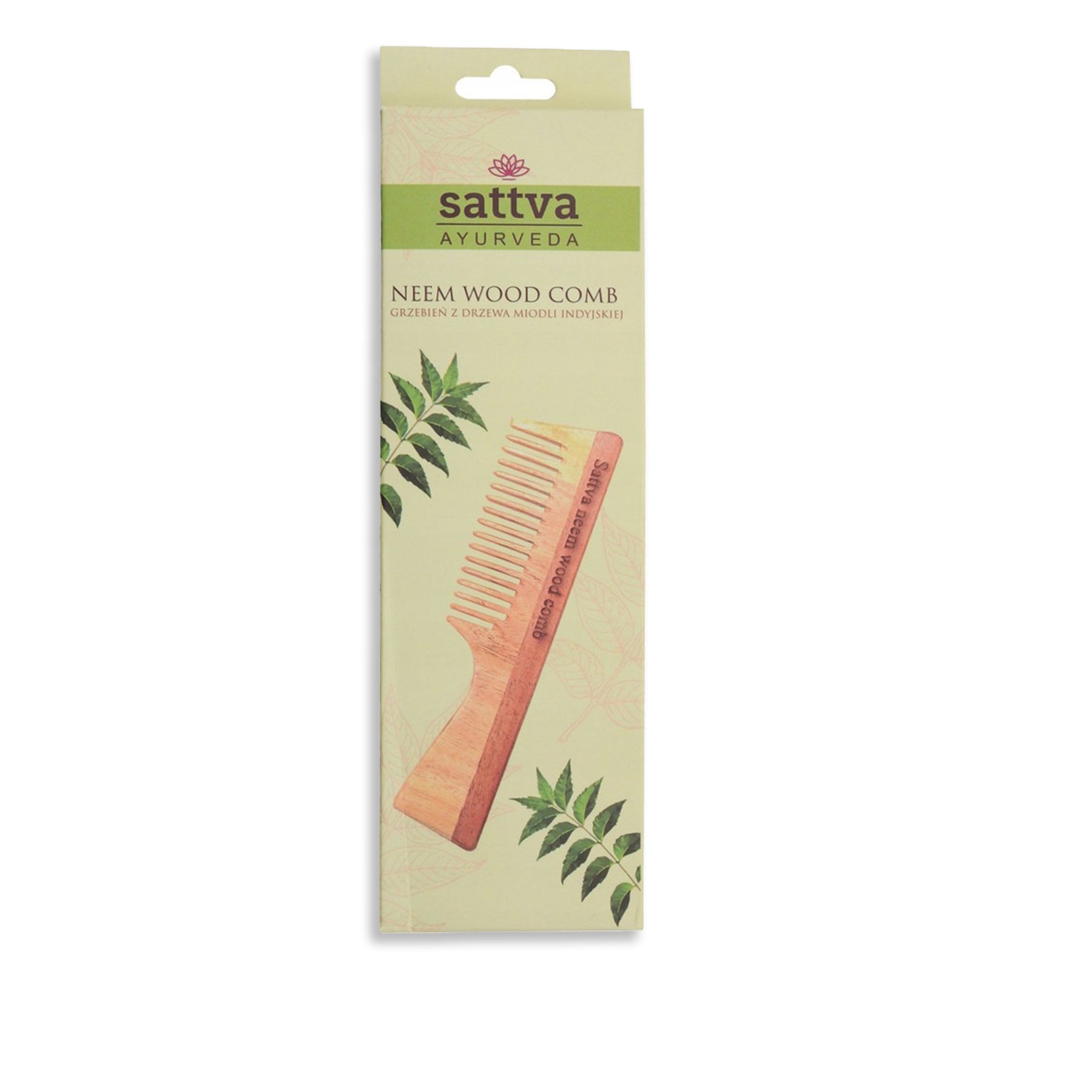 Pente de Madeira Neem Natural | Arogya Shop