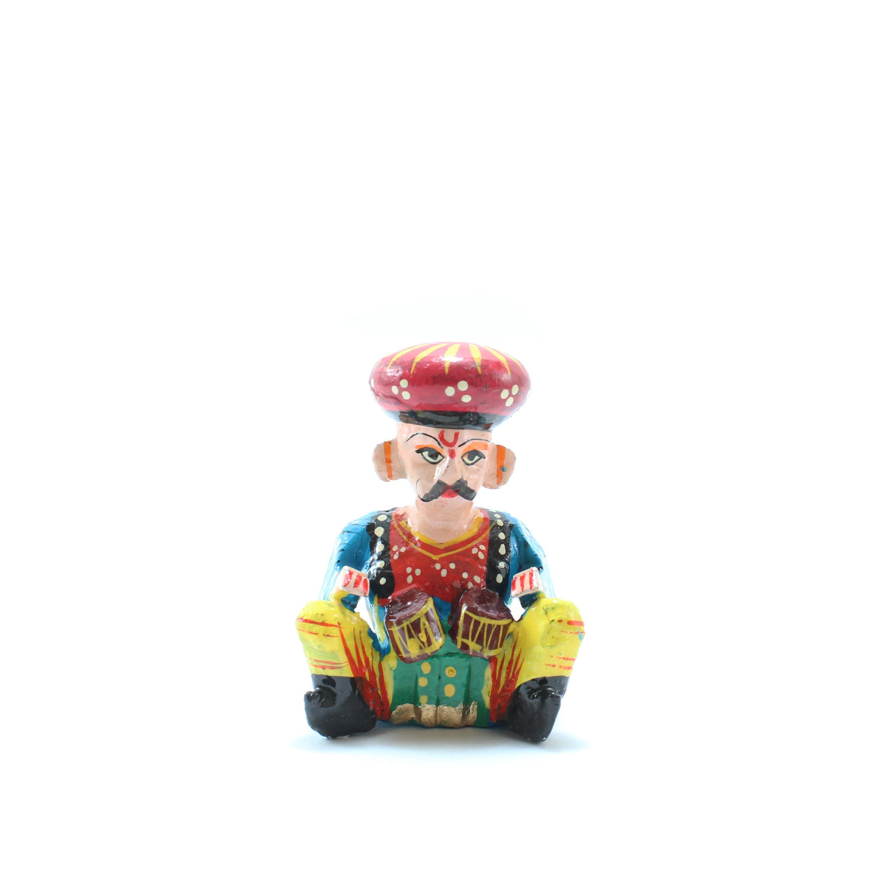 Rajasthani Bawla Pair of Wooden Musicians I