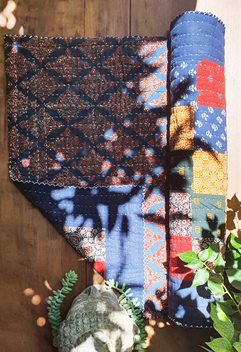 Natural Handmade Yoga Mat Blue II
