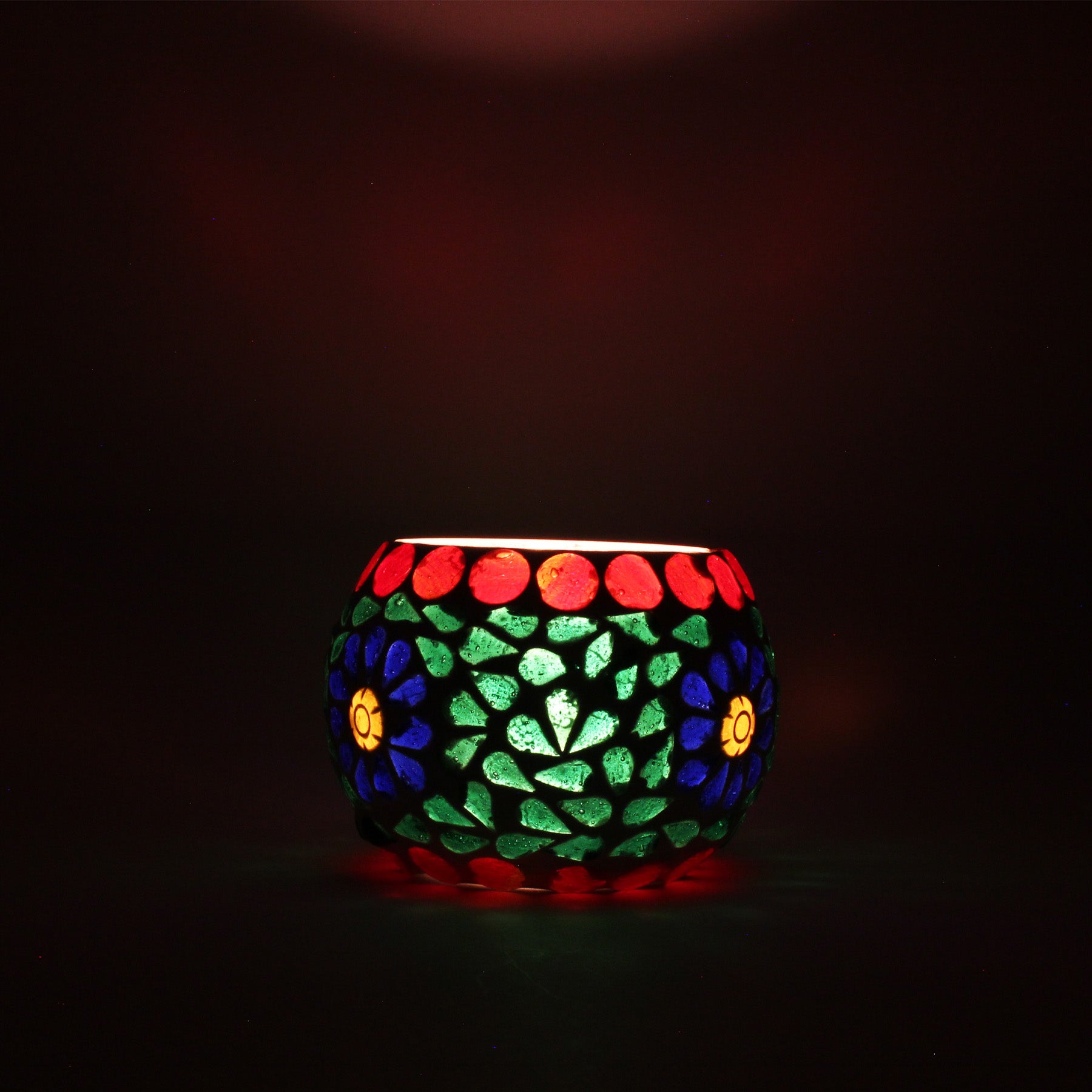 Handmade Mosaic Candle Holder IV