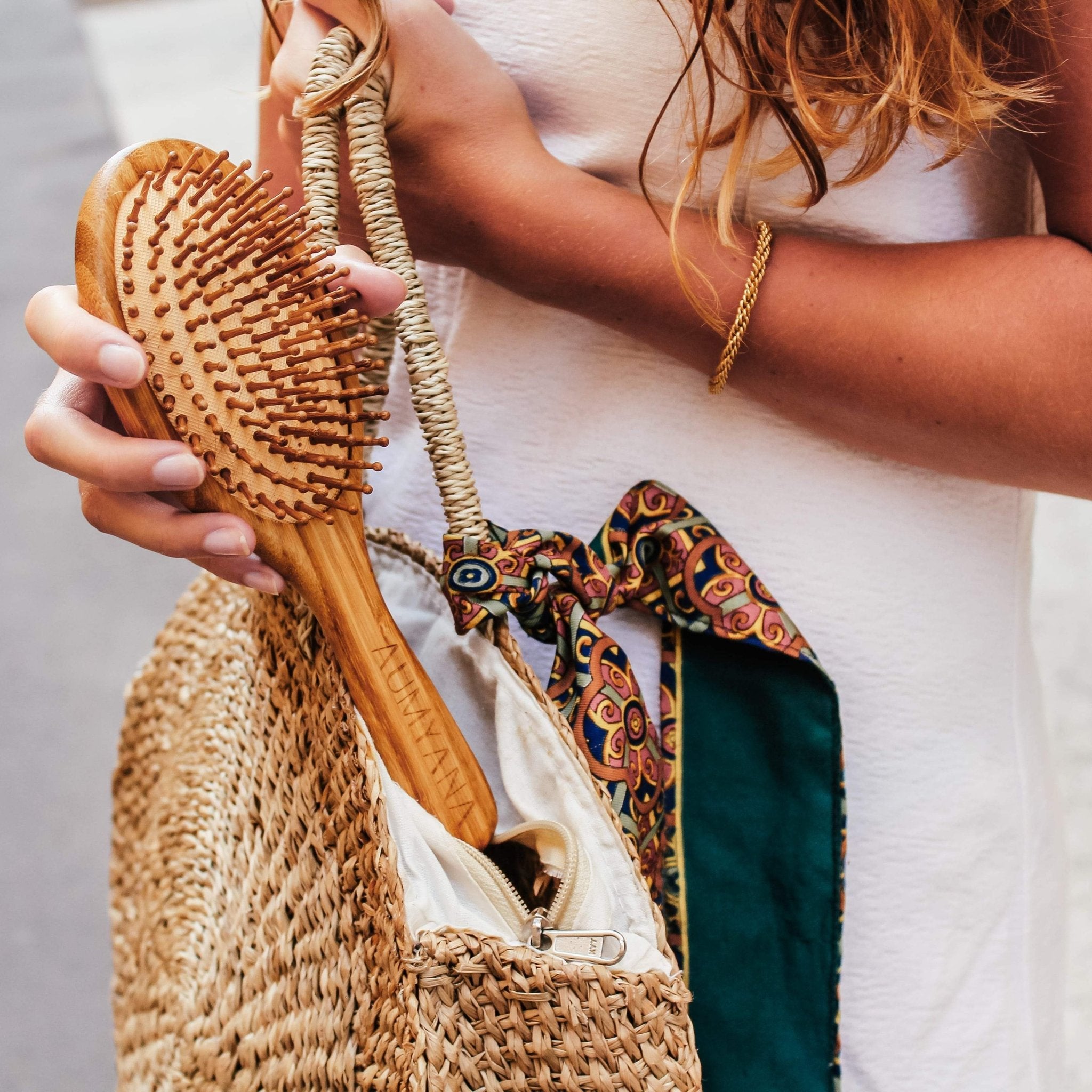 Escova para o Cabelo em Bambu Natural | Arogya Shop