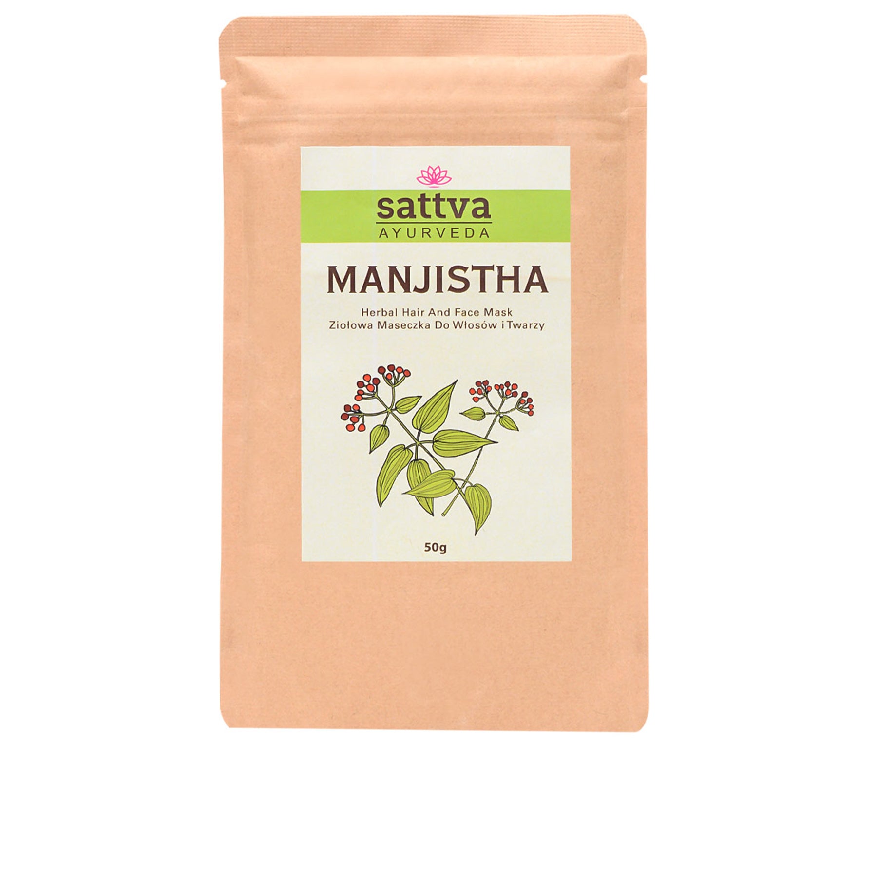 Manjistha Herbal Face and Hair Mask Powder