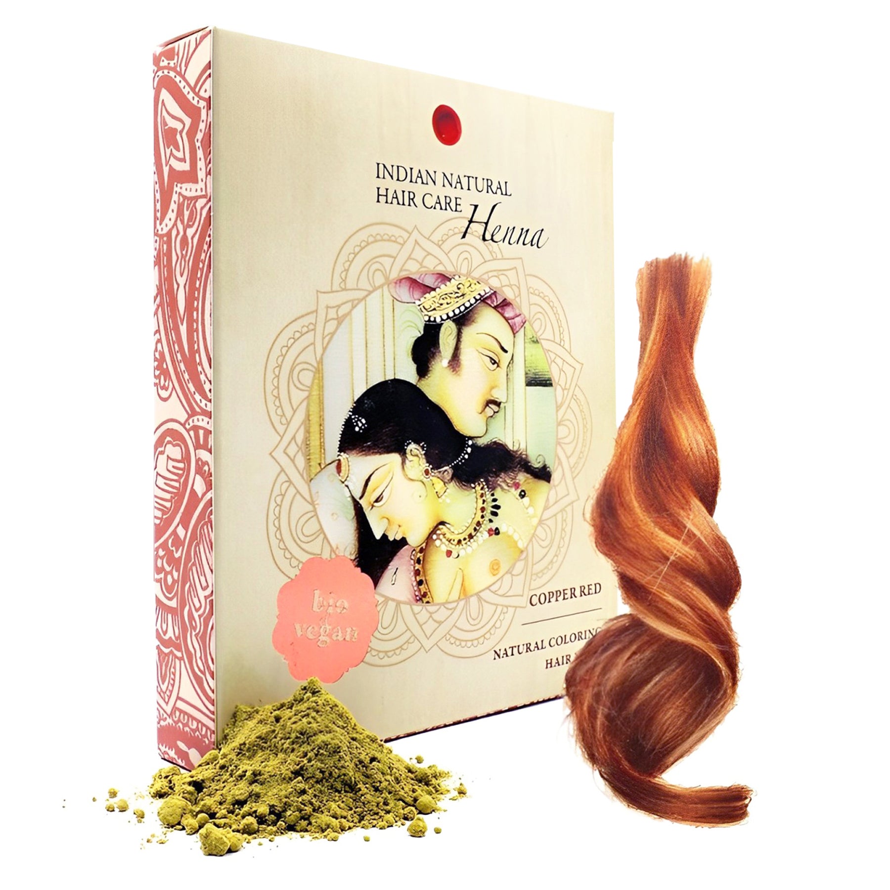 Organic Henna Natural Hair Dye Copper Red