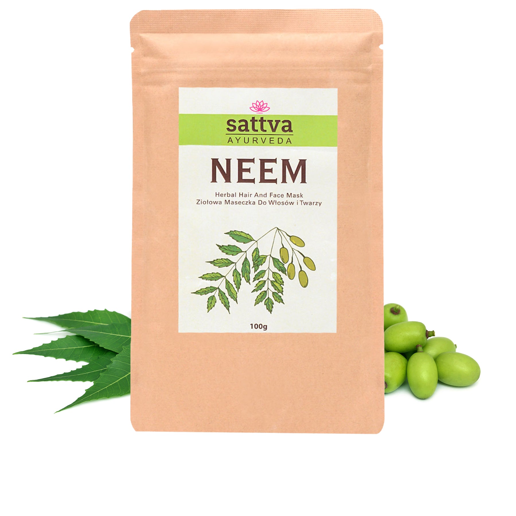 Neem Herbal Face and Hair Mask Powder