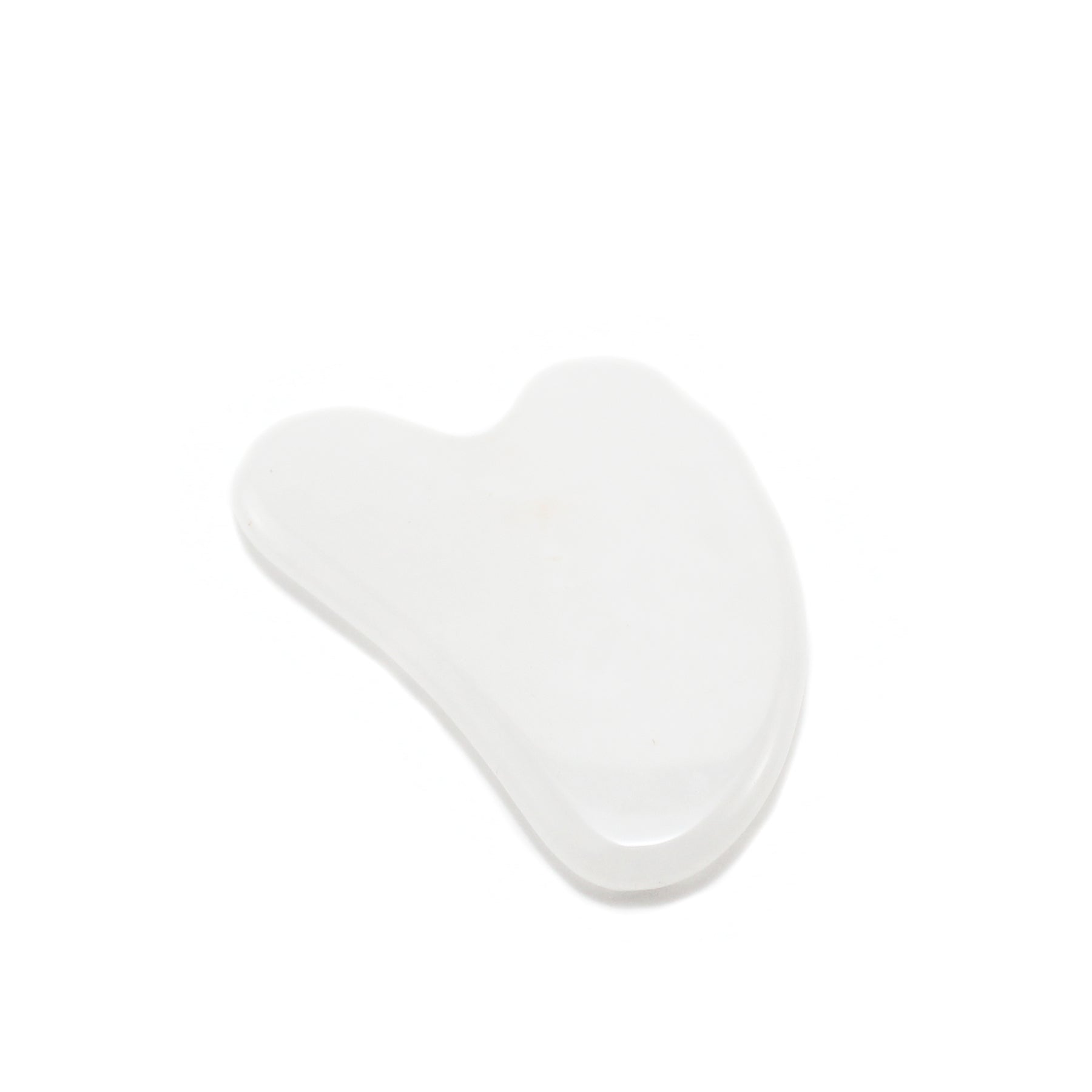 Gua Sha de cuarzo blanco natural en forma de corazón