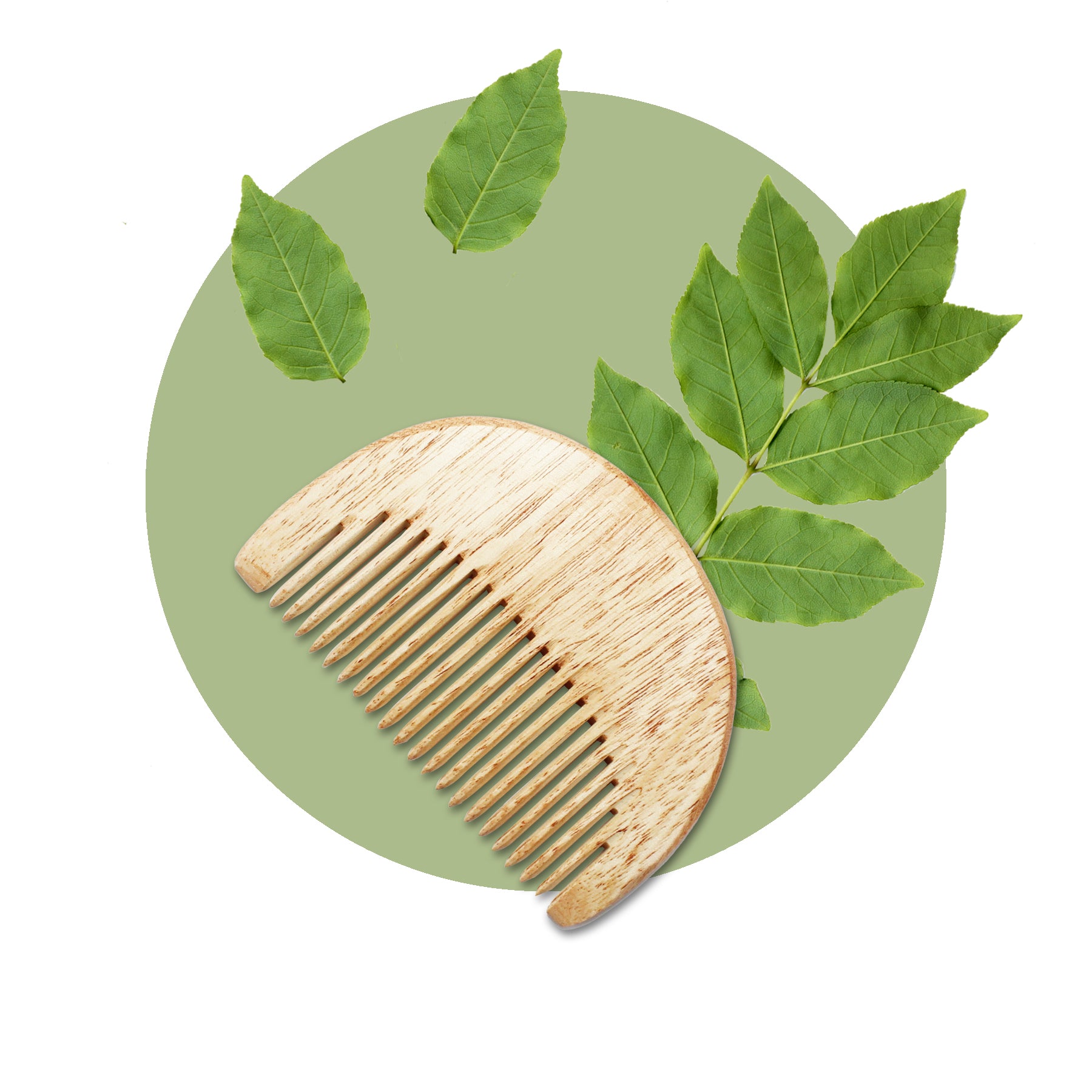Peine para barba de madera de neem