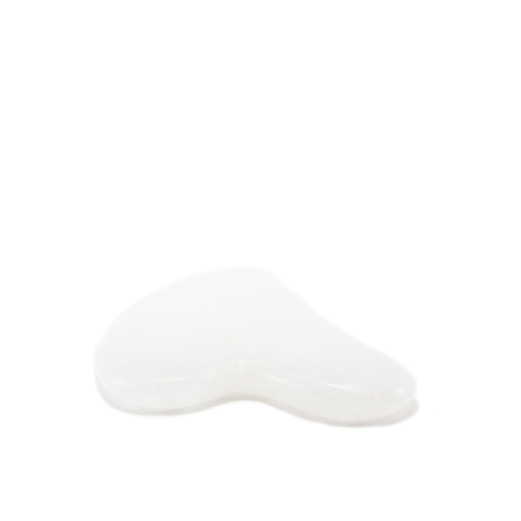 Gua Sha de Quartzo Branco Natural em forma de Coração