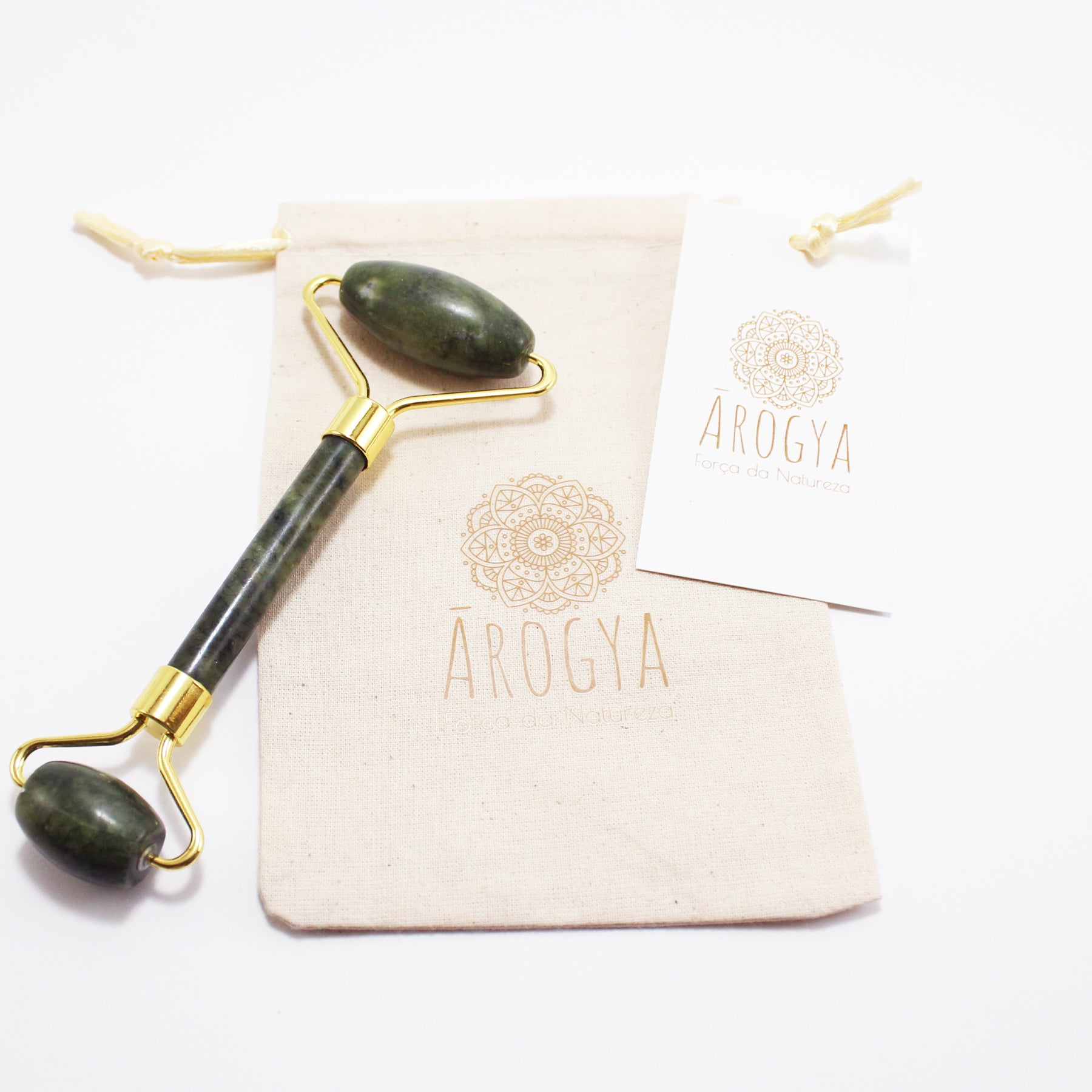 Gua Sha in the shape of a Heart and Double Jade Roll Gift set 