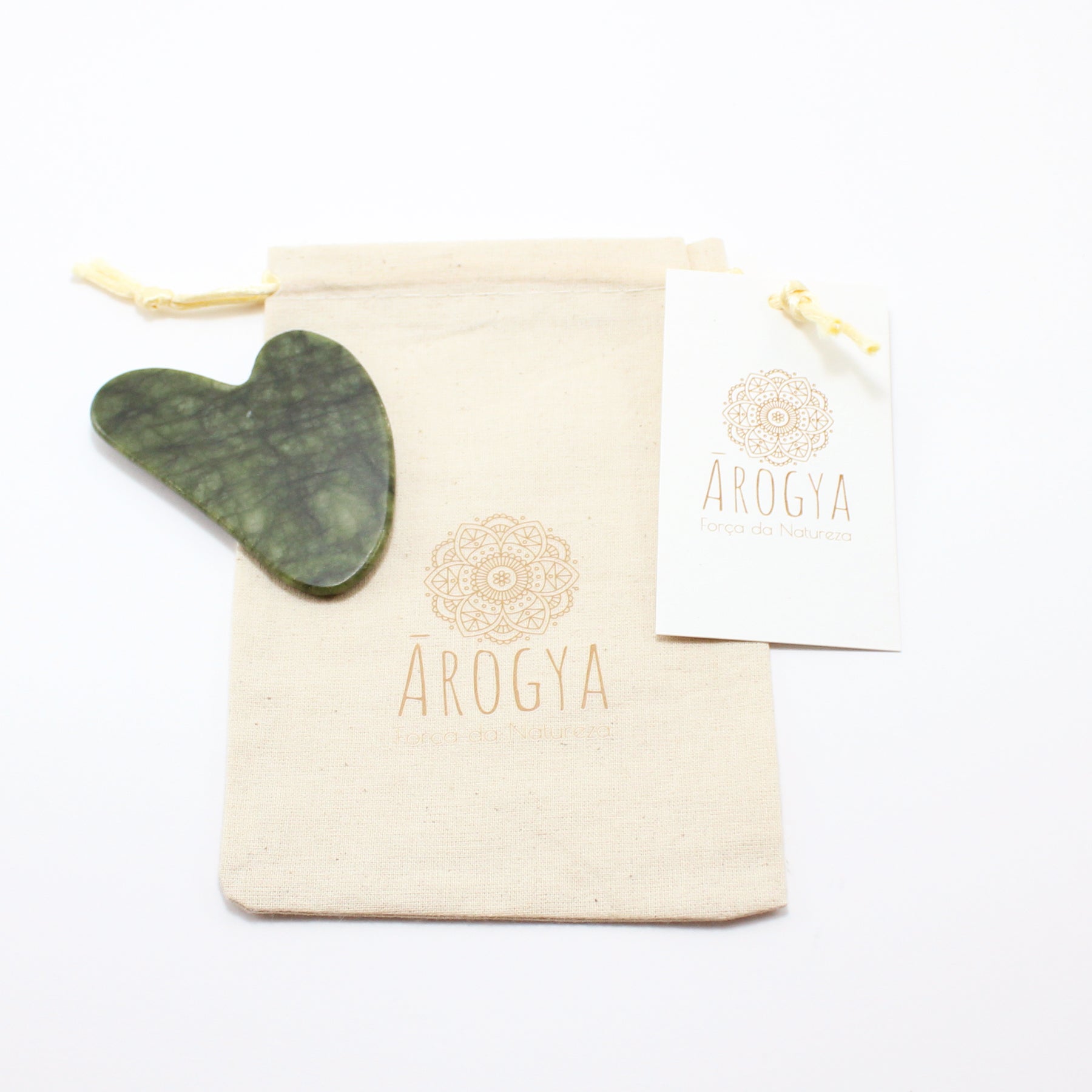 Cofanetto regalo Gua Sha a forma di Cuore e Rullo Doppio di Giada