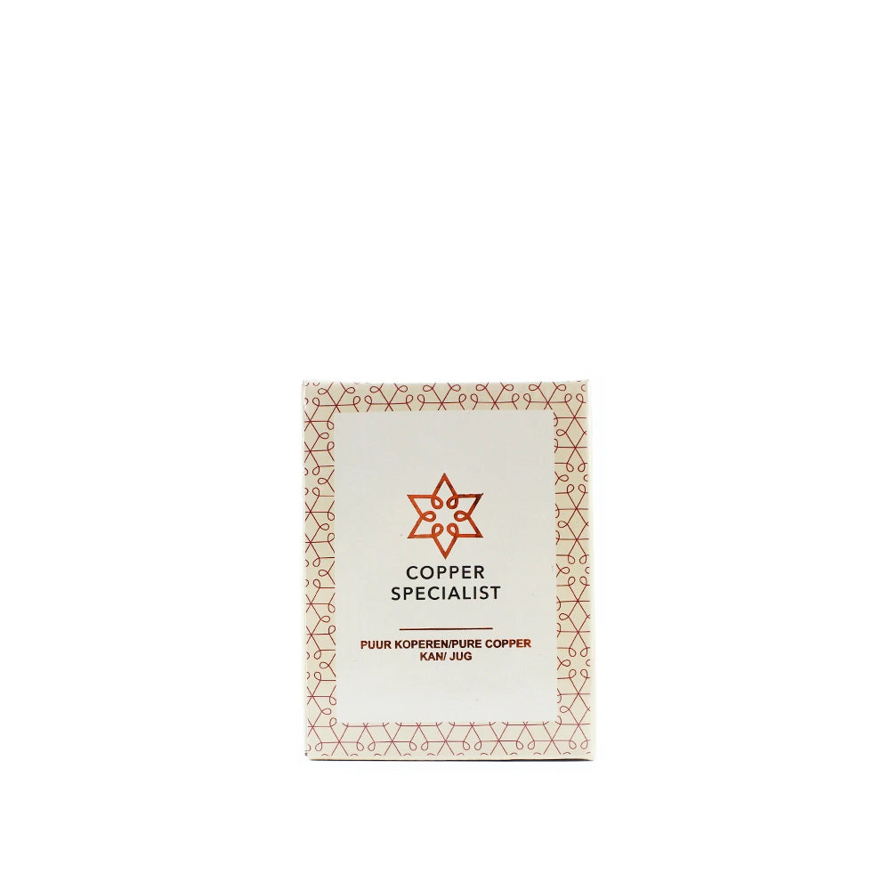 Copo de cobre artesanal da Índia para hidratação natural, com benefícios para saúde digestiva e equilíbrio energético