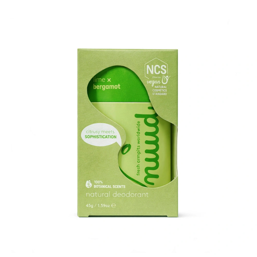 Desodorizante Stick Vegano Lima e Bergamota da nuud – frescura natural 48H, sem alumínio e ecológico.