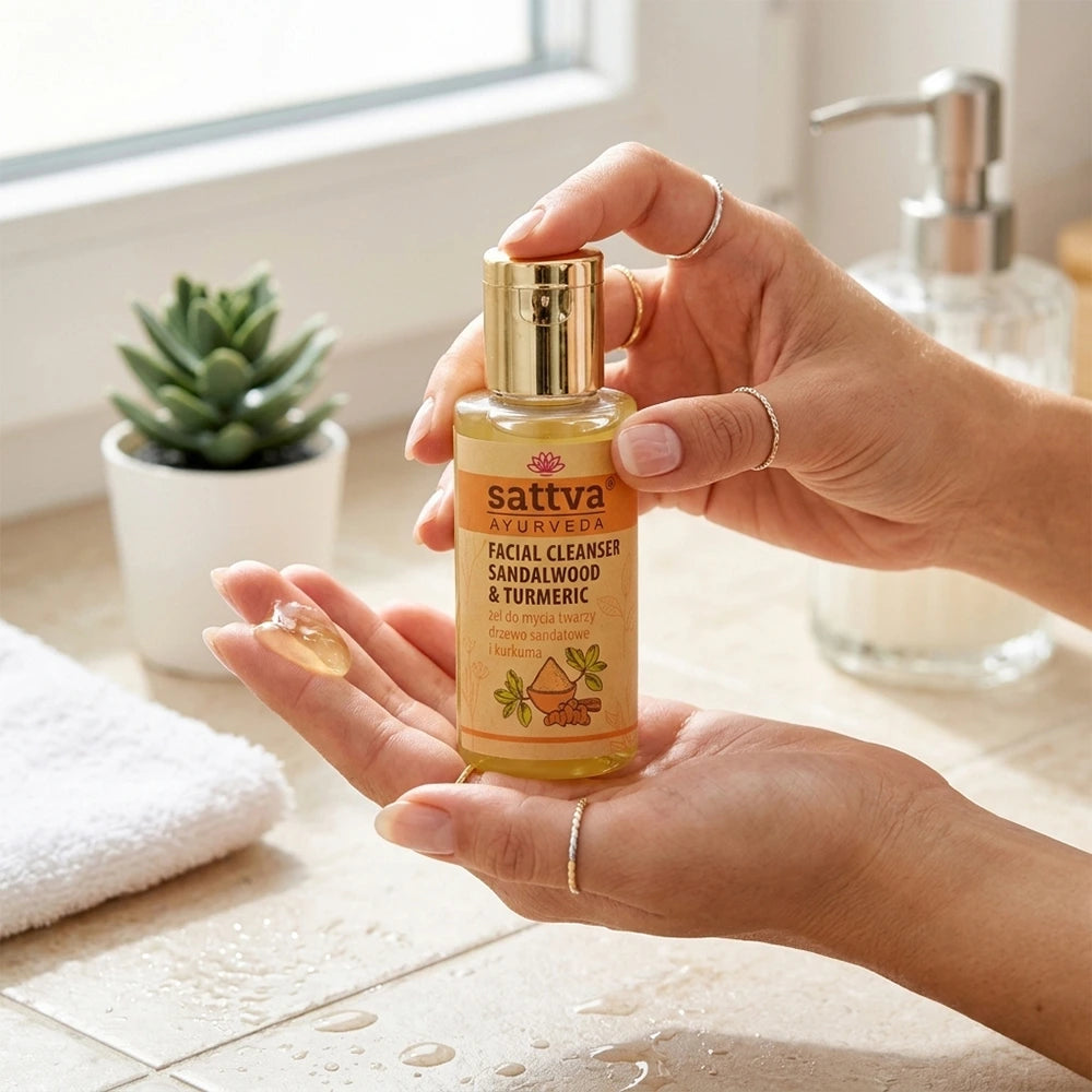 Gel nettoyant visage naturel pour tous les types de peau aux plantes ayurvédiques
