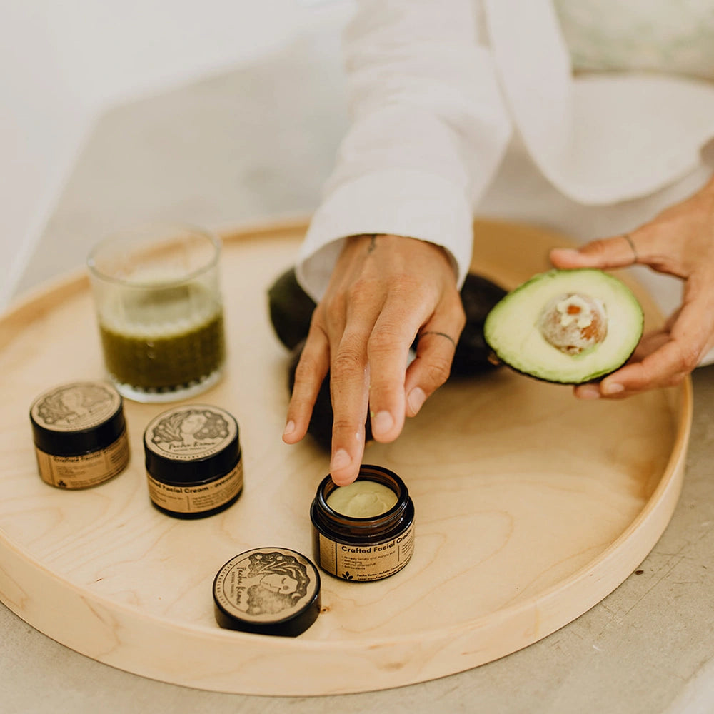 Creme Facial Artesanal de Abacate e Chá de Matcha