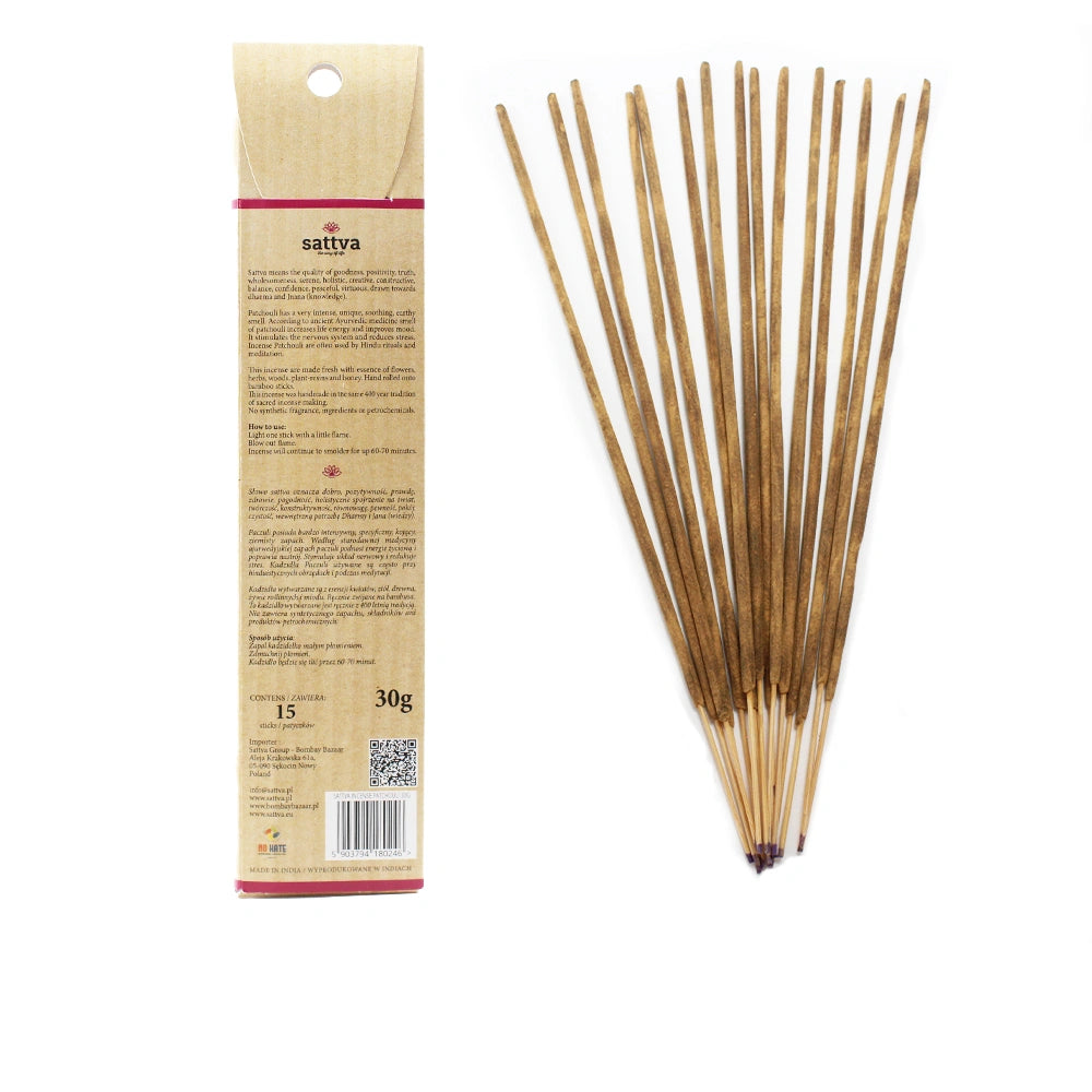 Varillas de Incienso Natural de Pachulí hechas a mano
