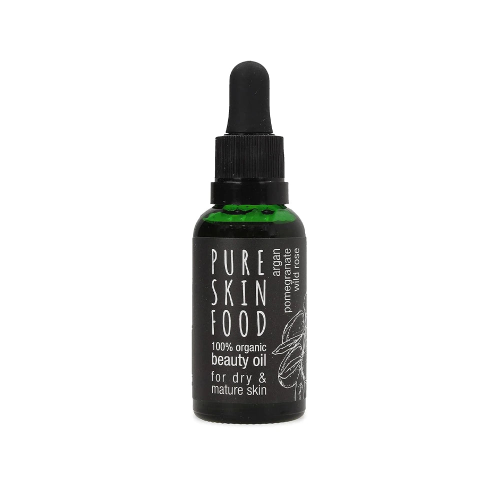 Óleo facial biológico nutritivo para pele seca e madura, ideal para hidratar e prevenir sinais de envelhecimento.