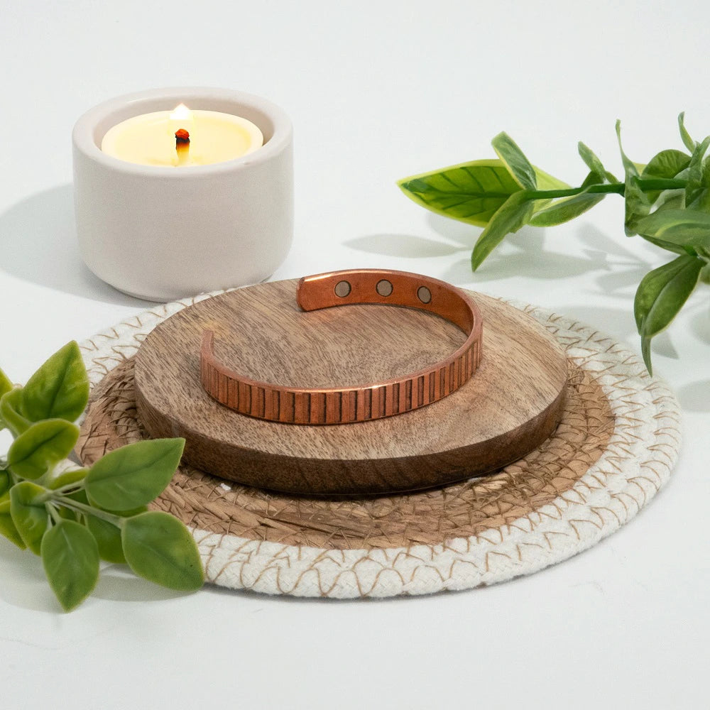 Pulseira Magnética em Cobre com 6 ímanes Sūrya Patha