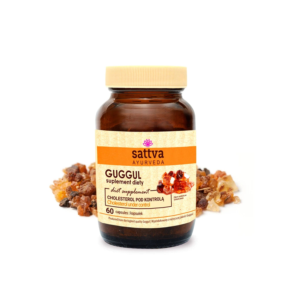 Sattva Ayurveda Cápsulas de Extrato Biológico de Guggul fórmula vegetal de bem-estar