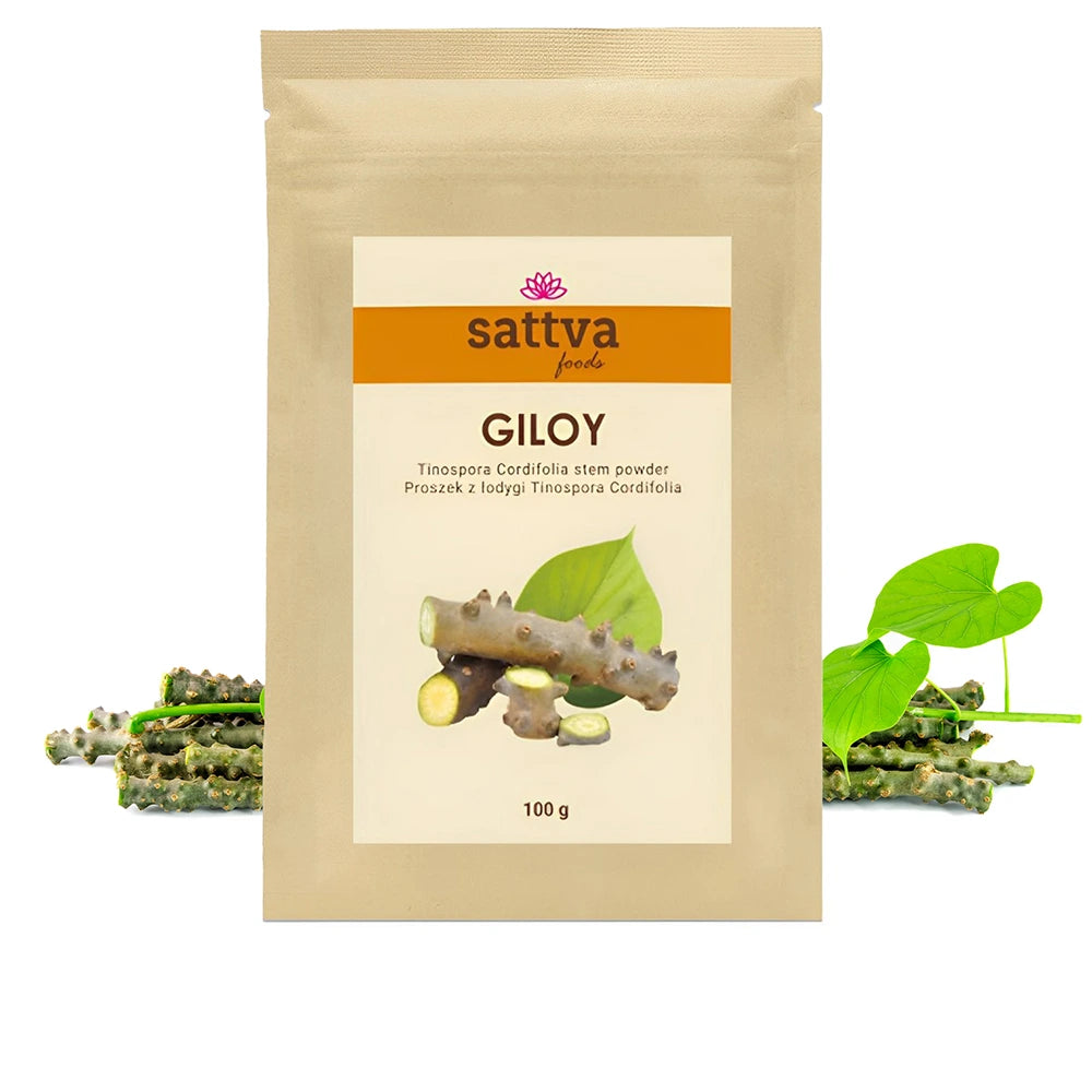 Giloy em Pó Biológico (Guduchi - Tinospora cordifolia) para o bem-estar segundo a Ayurveda