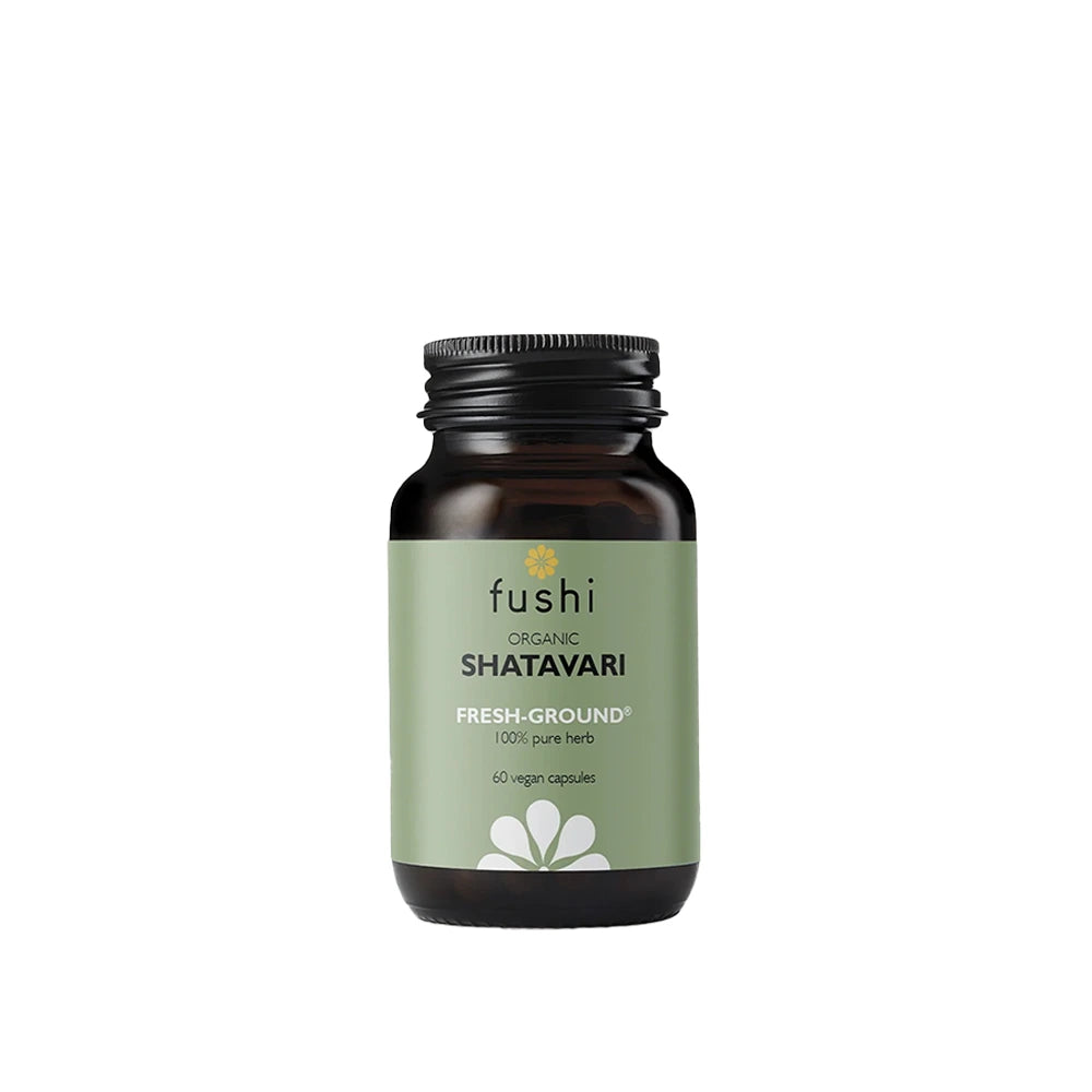 Cápsulas de Shatavari Orgânico Fushi – suplemento natural para equilíbrio e vitalidade feminina