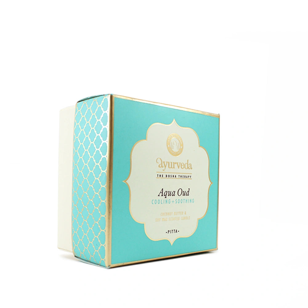 Vela Pitta Aqua Oud com 2 pavios, ideal para relaxamento e aromaterapia