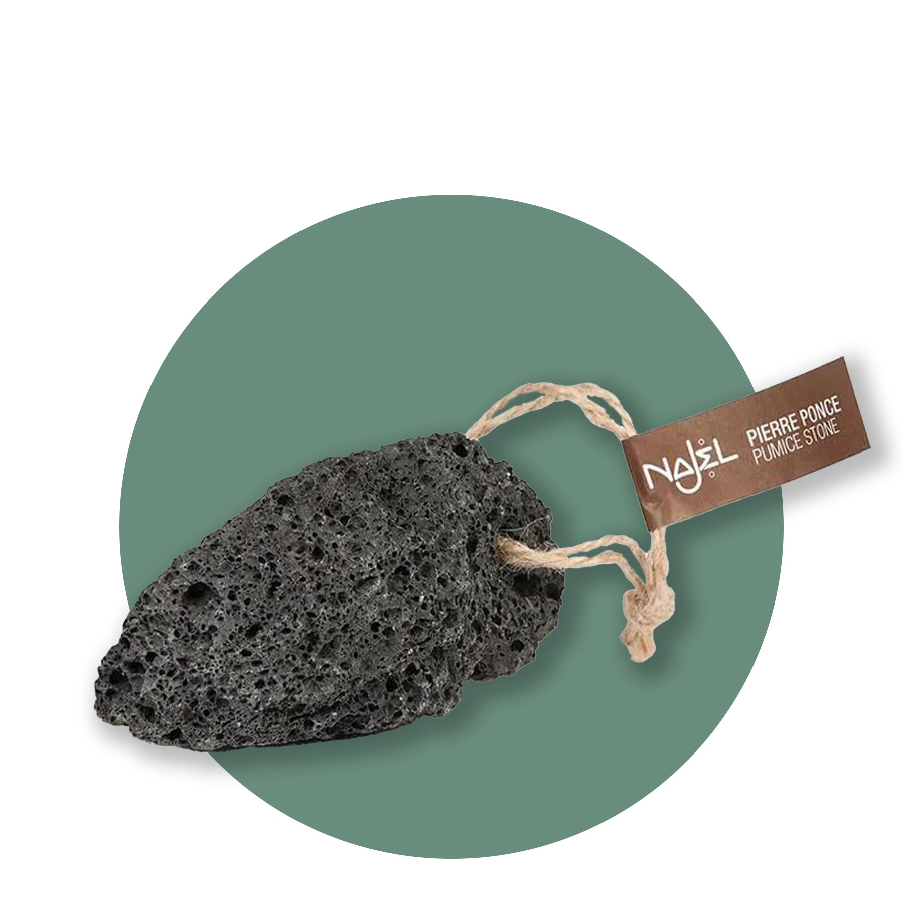 Pedra-pomes de Rocha Vulcânica natural com Cordão de Suspensão | Arogya Shop