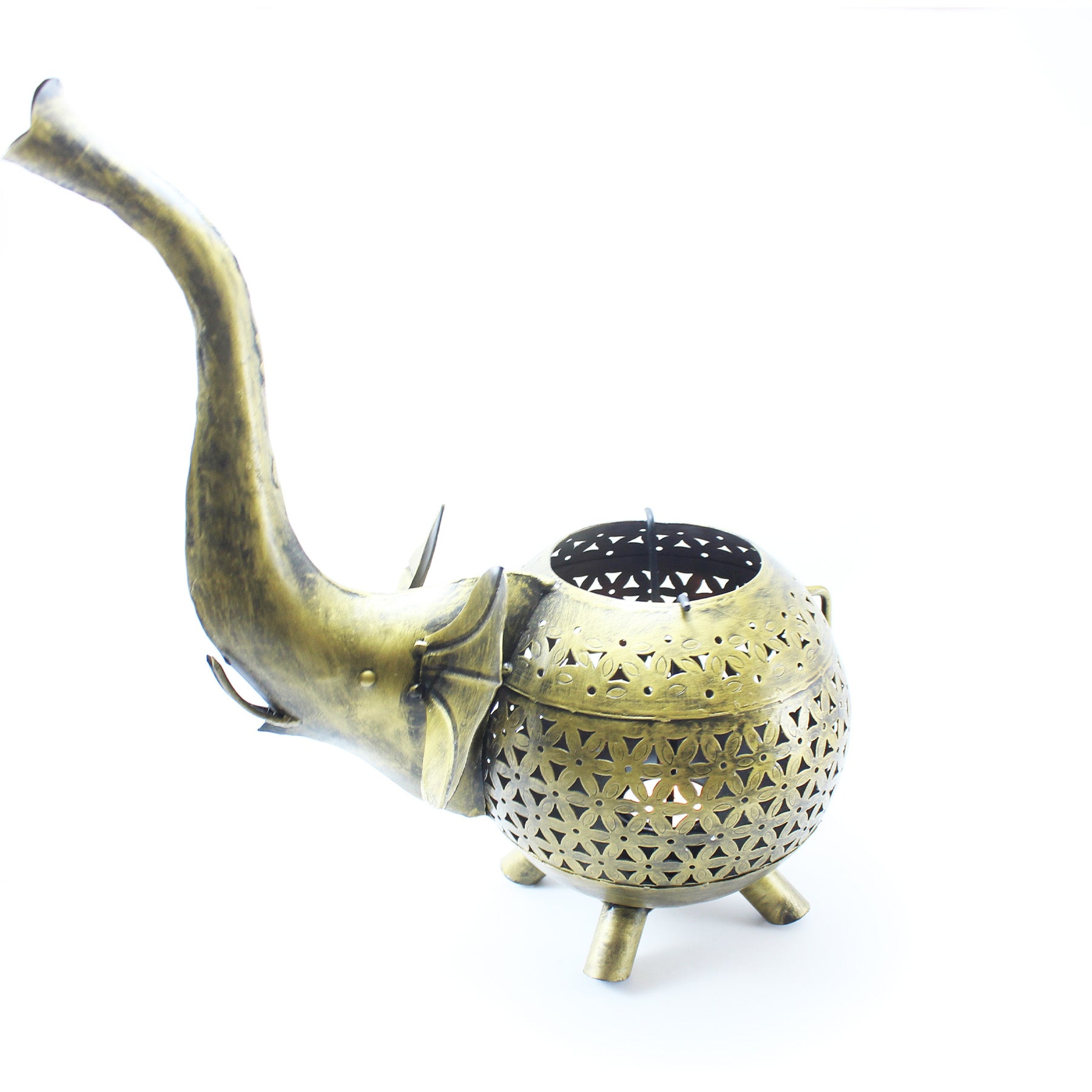 Handcrafted Wrought Iron Tea Light Holder Haathi