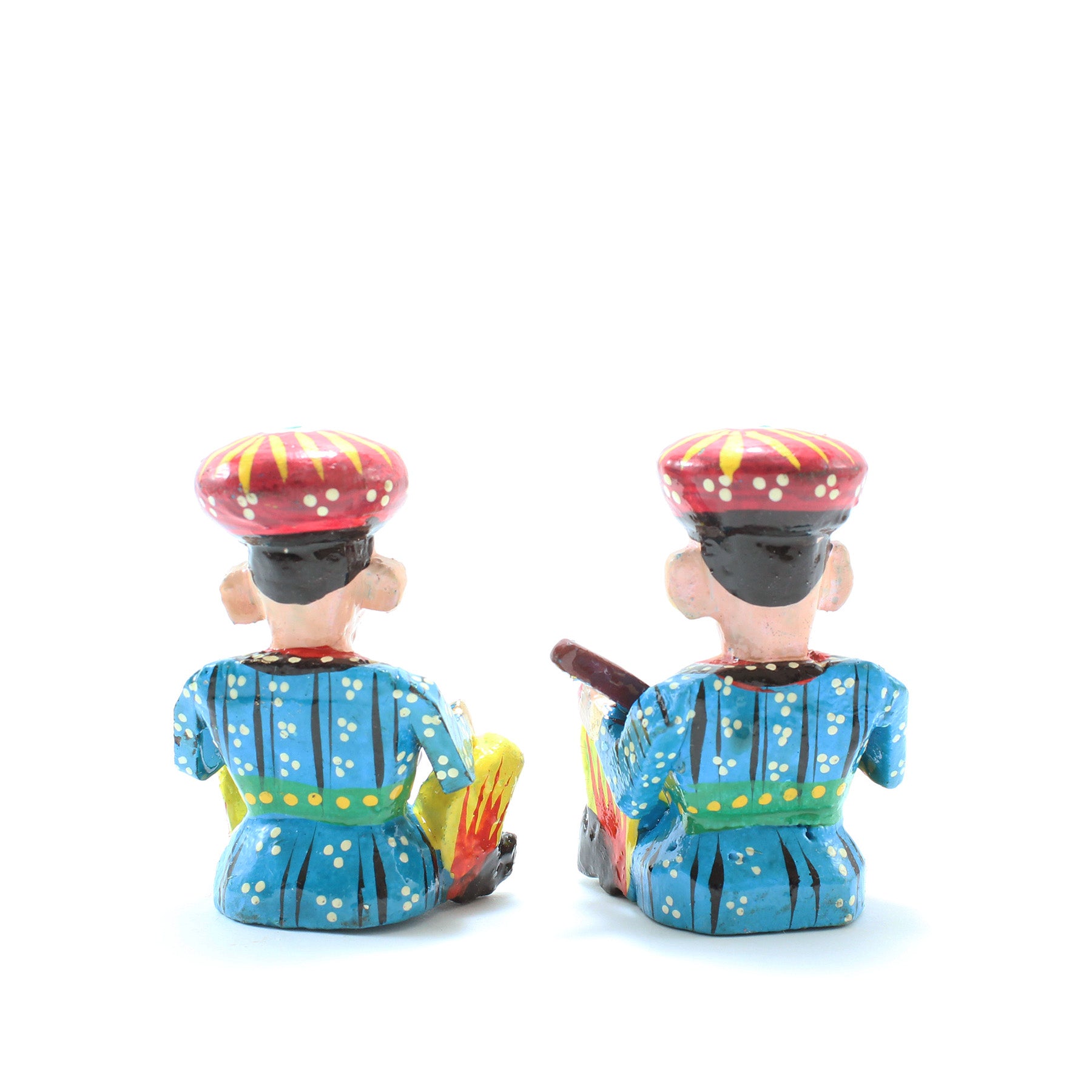 Rajasthani Bawla Pair of Wooden Musicians I