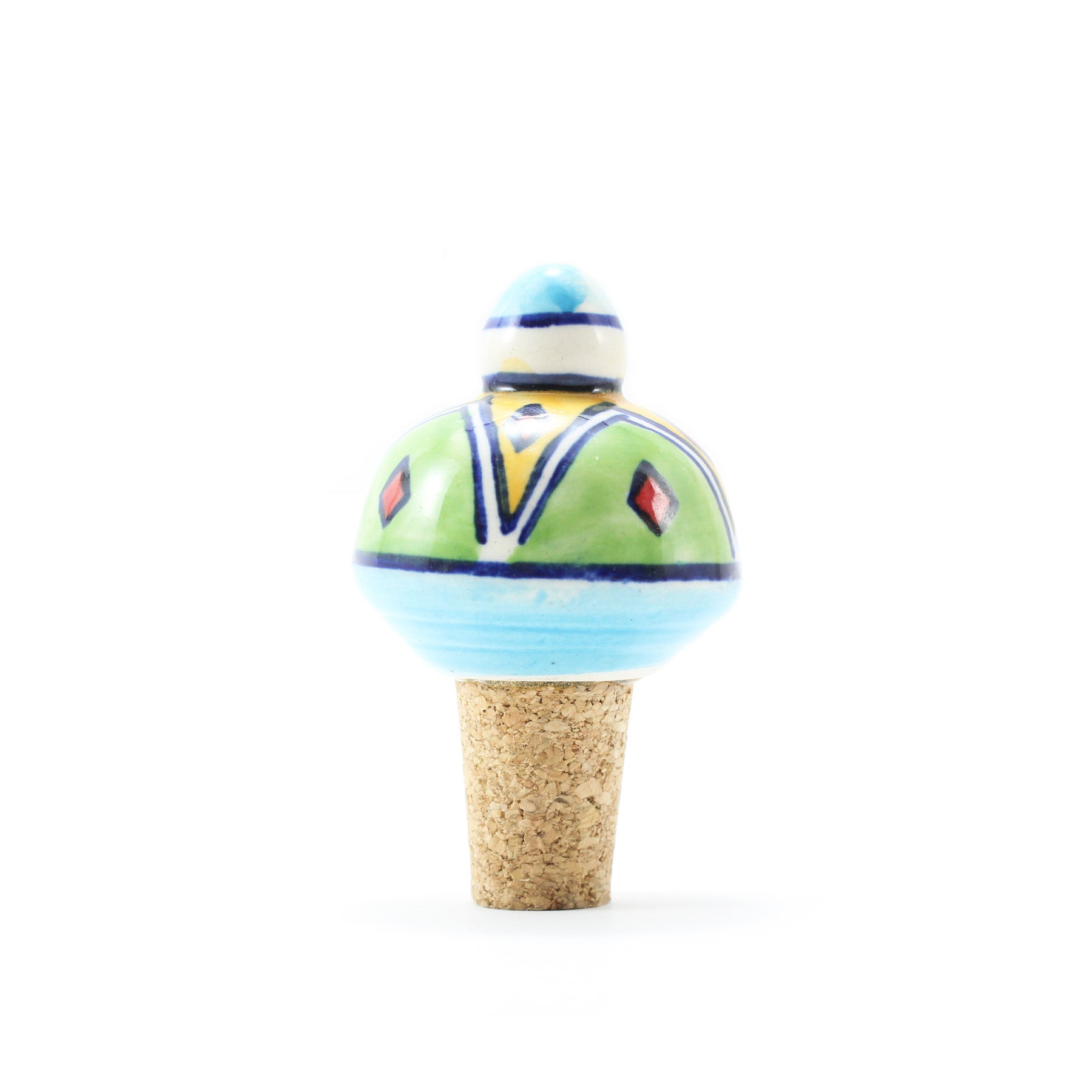 Tappo per Bottiglia Artigianale in Ceramica e Sughero XXII