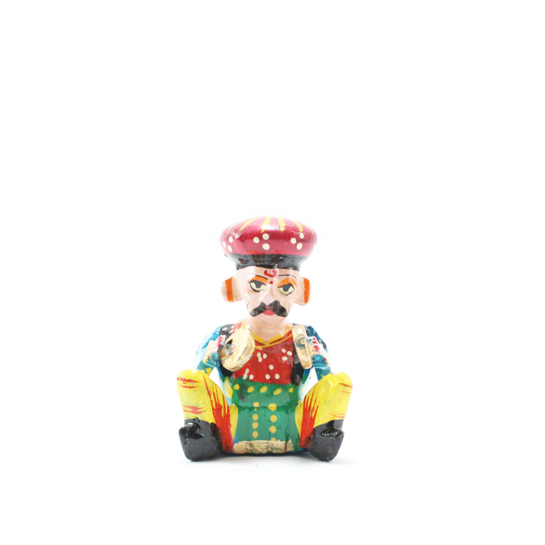 Rajasthani Bawla Pair of Wooden Musicians II