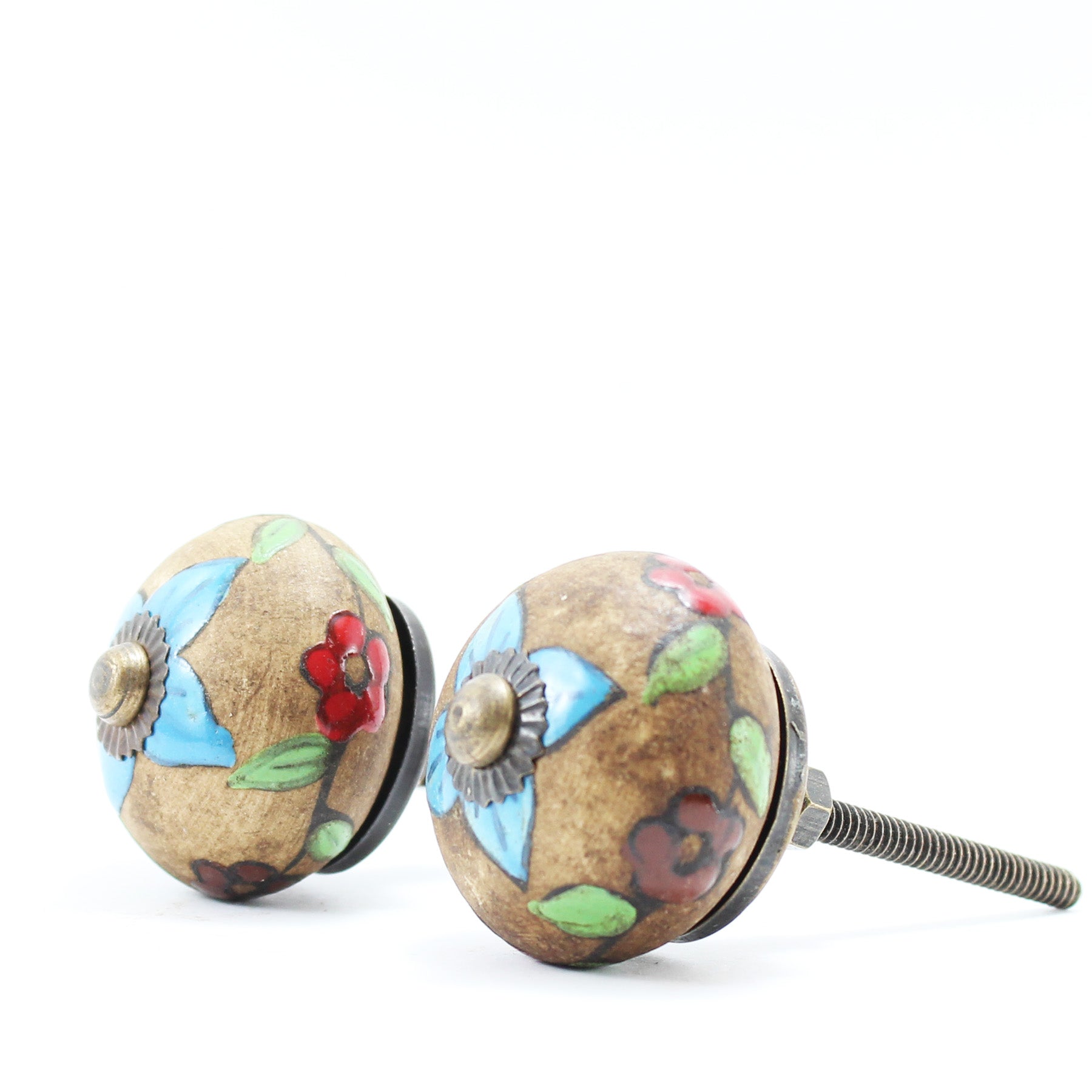 Hand Painted Ceramic Knobs X